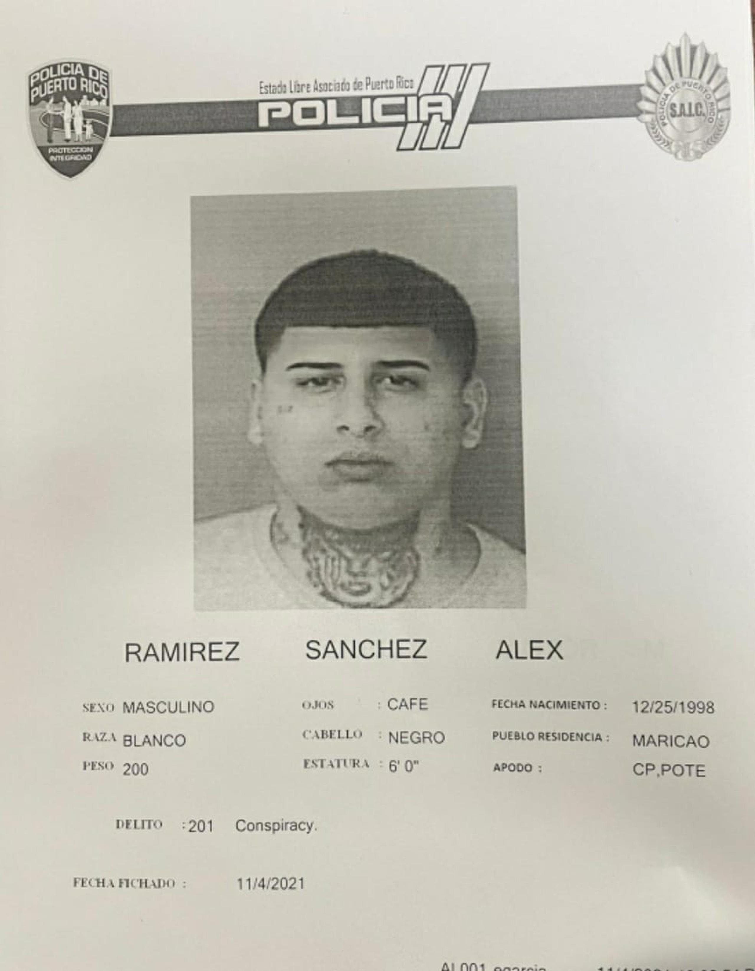 Se alega que Alex Ramírez Sánchez contrató a gatilleros para que ejecutaran a un hombre que presuntamente por el robo de una droga.