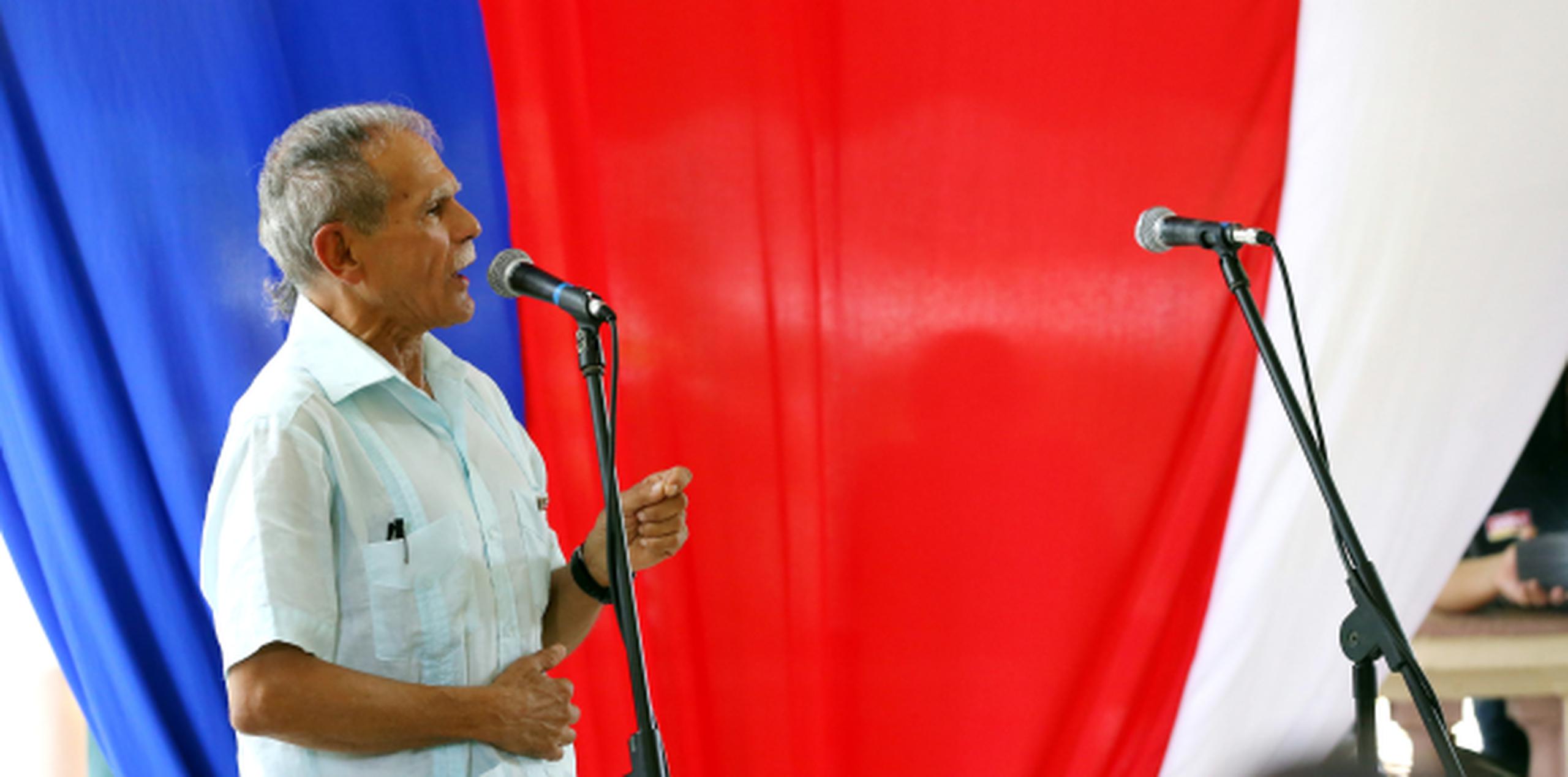 Oscar López participando en un acto político-cultural en el Instituto Cubano de Amistad con los Pueblos el lunes, 13 de noviembre en La Habana. (EFE / Alejandro Ernesto)