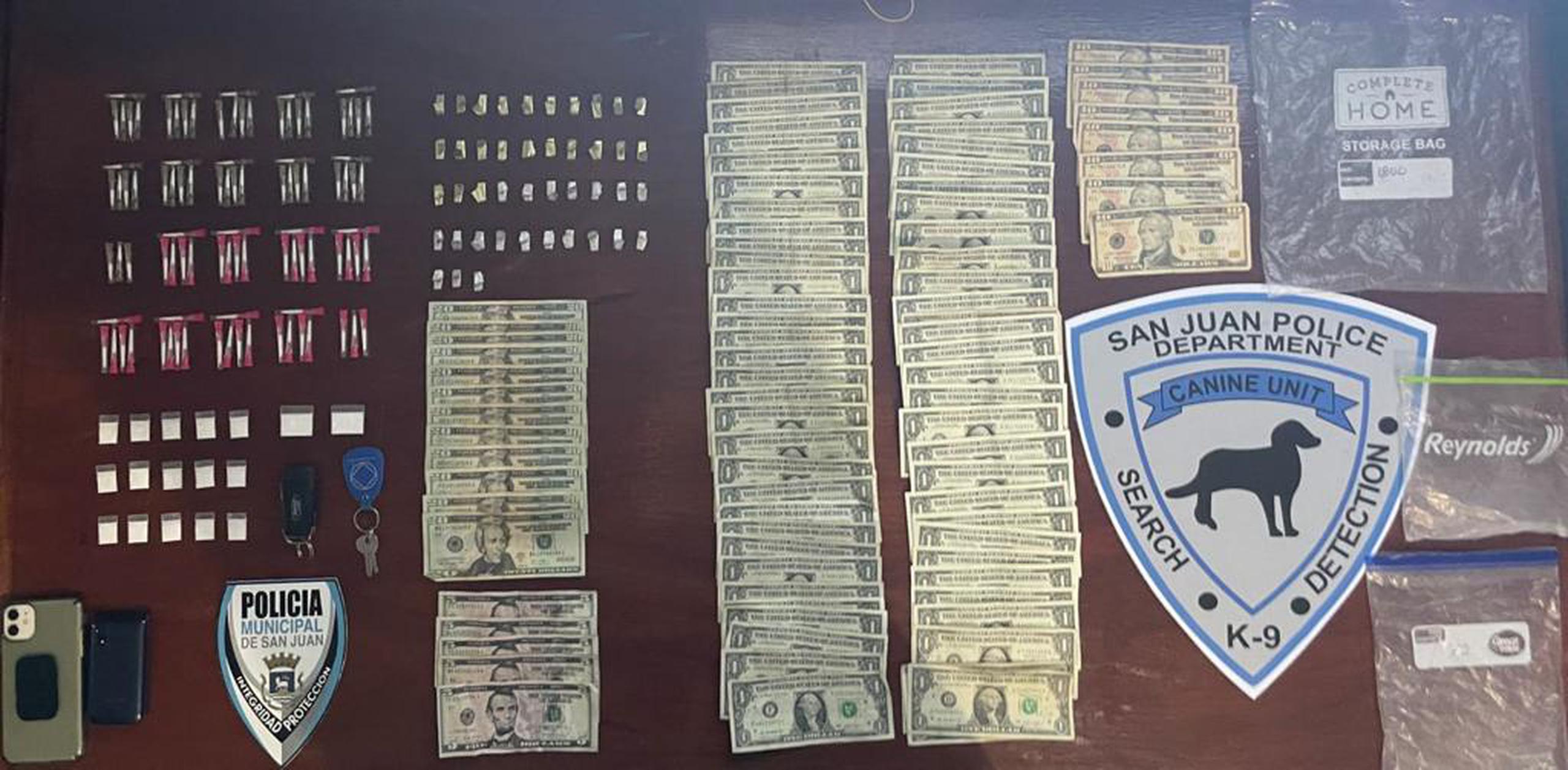 Policías Municipales de San Juan ocuparon  cocaína, heroína, crack y dinero en efectivo a un individuo que fue arrestado en el residencial Rafael López Sicardó, en Río Piedras.