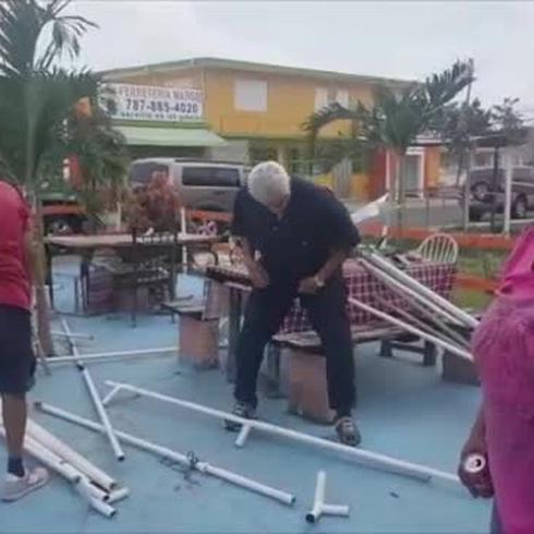 Preparativos ante la tormenta Dorian en Ceiba