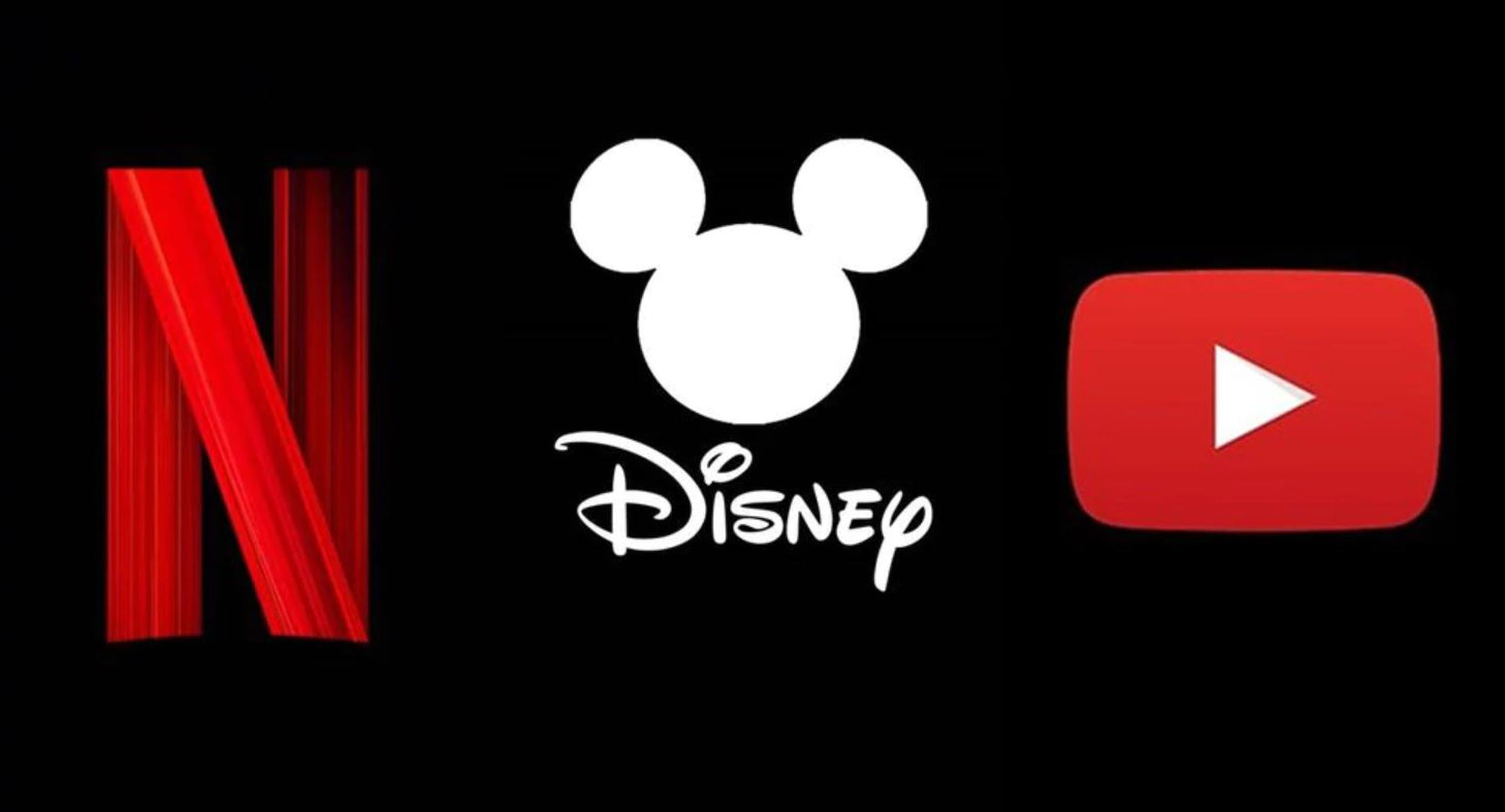 Netflix, Disney y YouTube