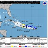 La tormenta Grace avanza hacia Puerto Rico “mal organizada”