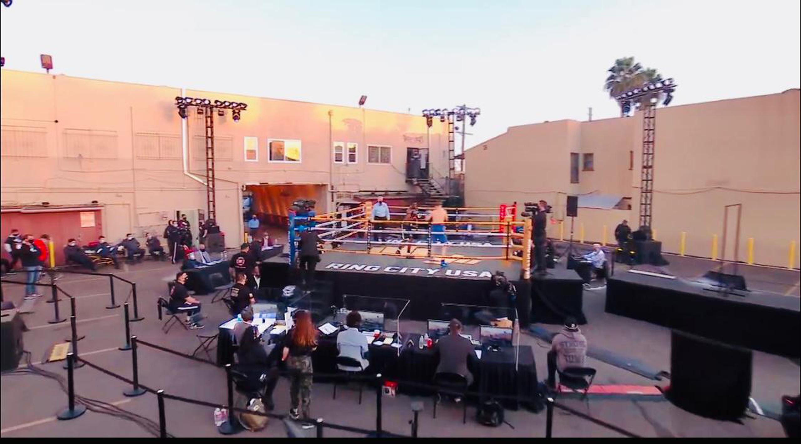 La plataforma “Ring City USA” comenzó con tres funciones en el gimnasio Wild Card de Freddie Roach en Los Ángeles, California.
