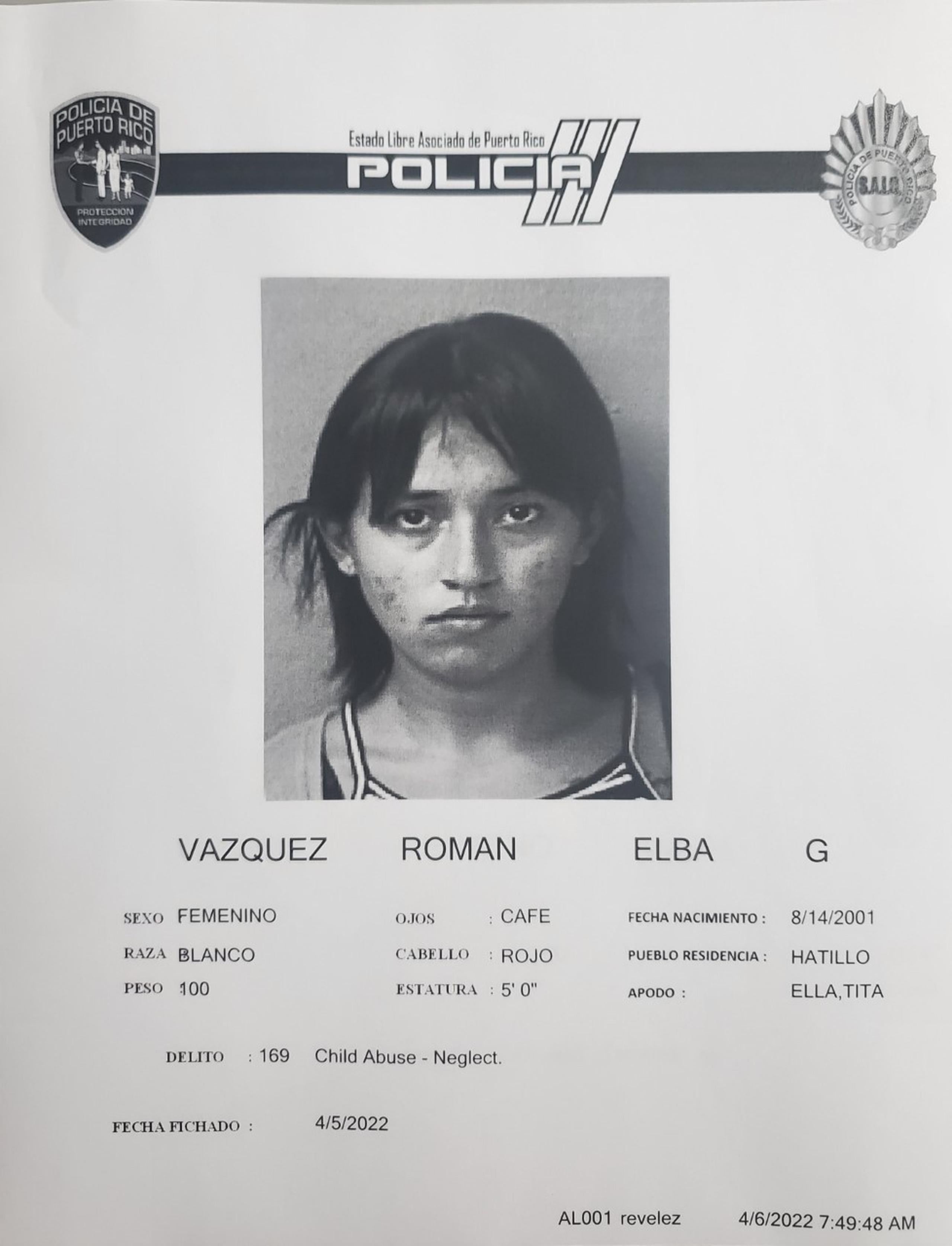 Elba G. Vázquez Román fue acusada por maltrato de menores.