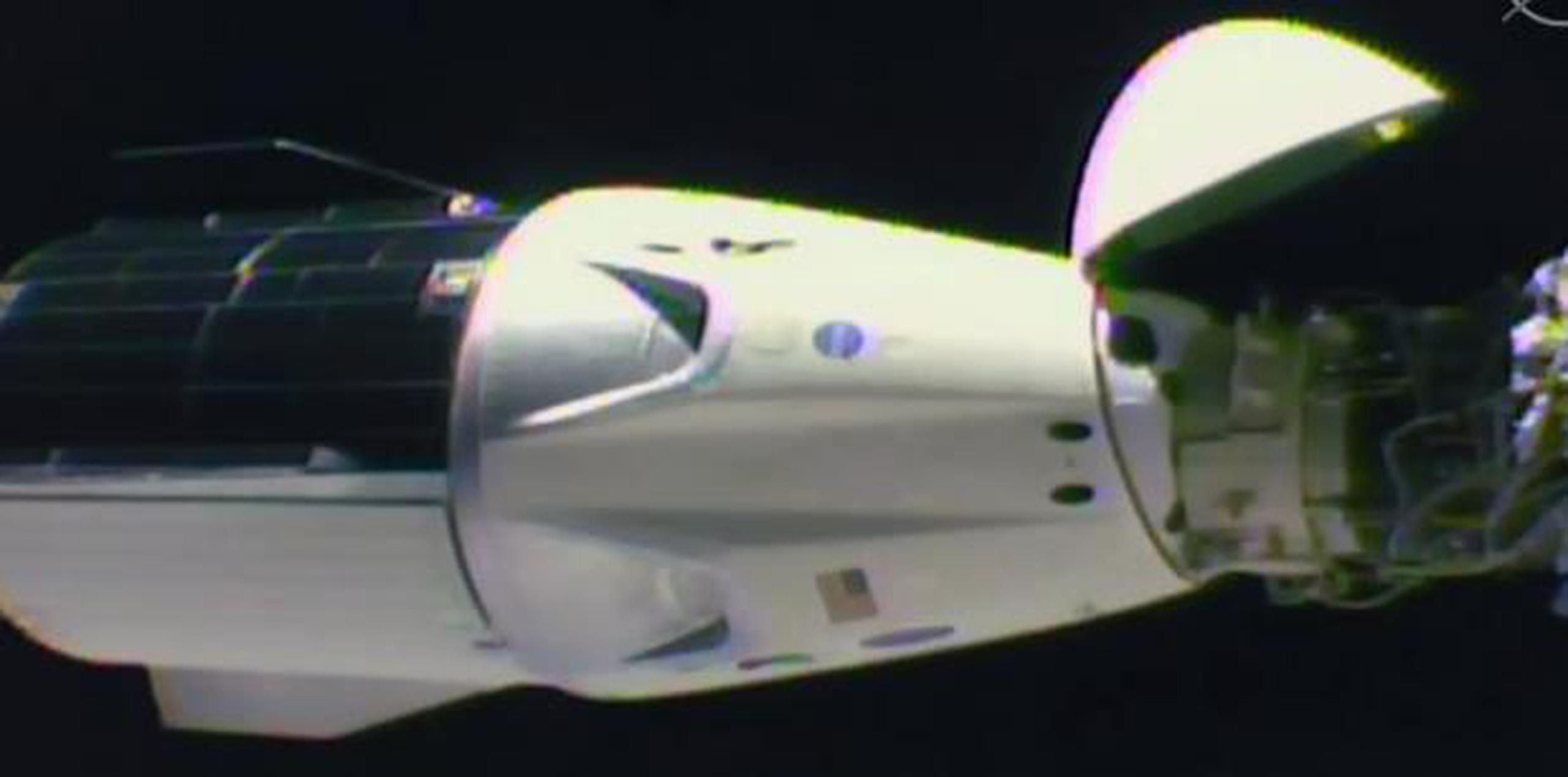 La Crew Dragon permanecerá acoplada a la estación espacial durante cinco días, hasta el próximo viernes. (EFE)