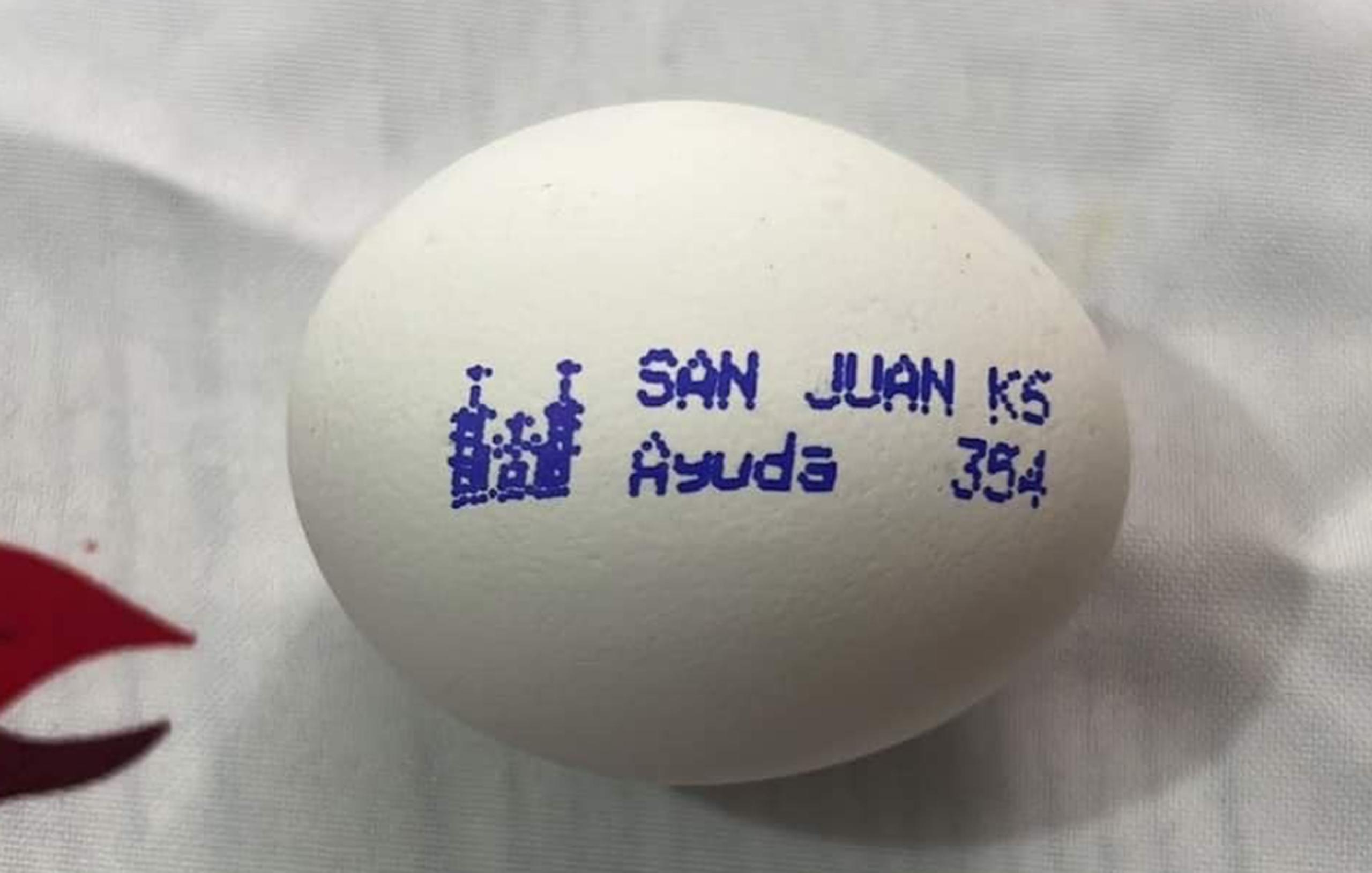mensaje en huevo