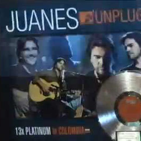 Disco de oro para Juanes por "MTV Unplugged"