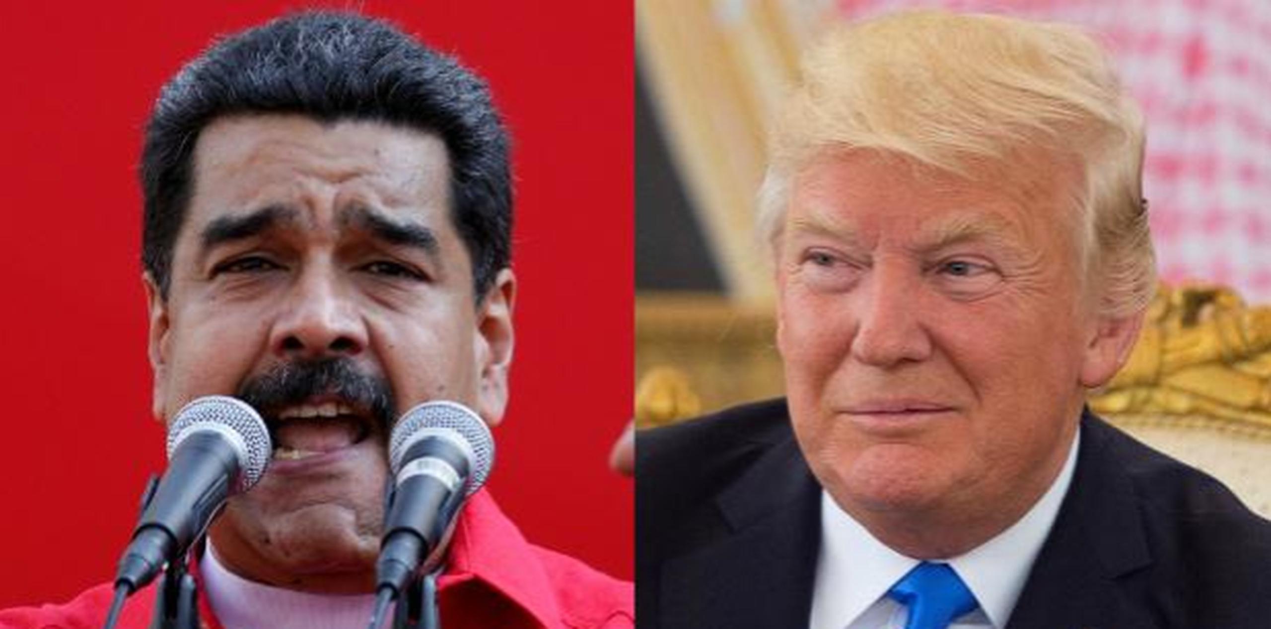 "Donald Trump tiene sus manos infectadas y metidas a fondo en esta conspiración" contra Venezuela, aseveró Nicolás Maduro. (GDA)