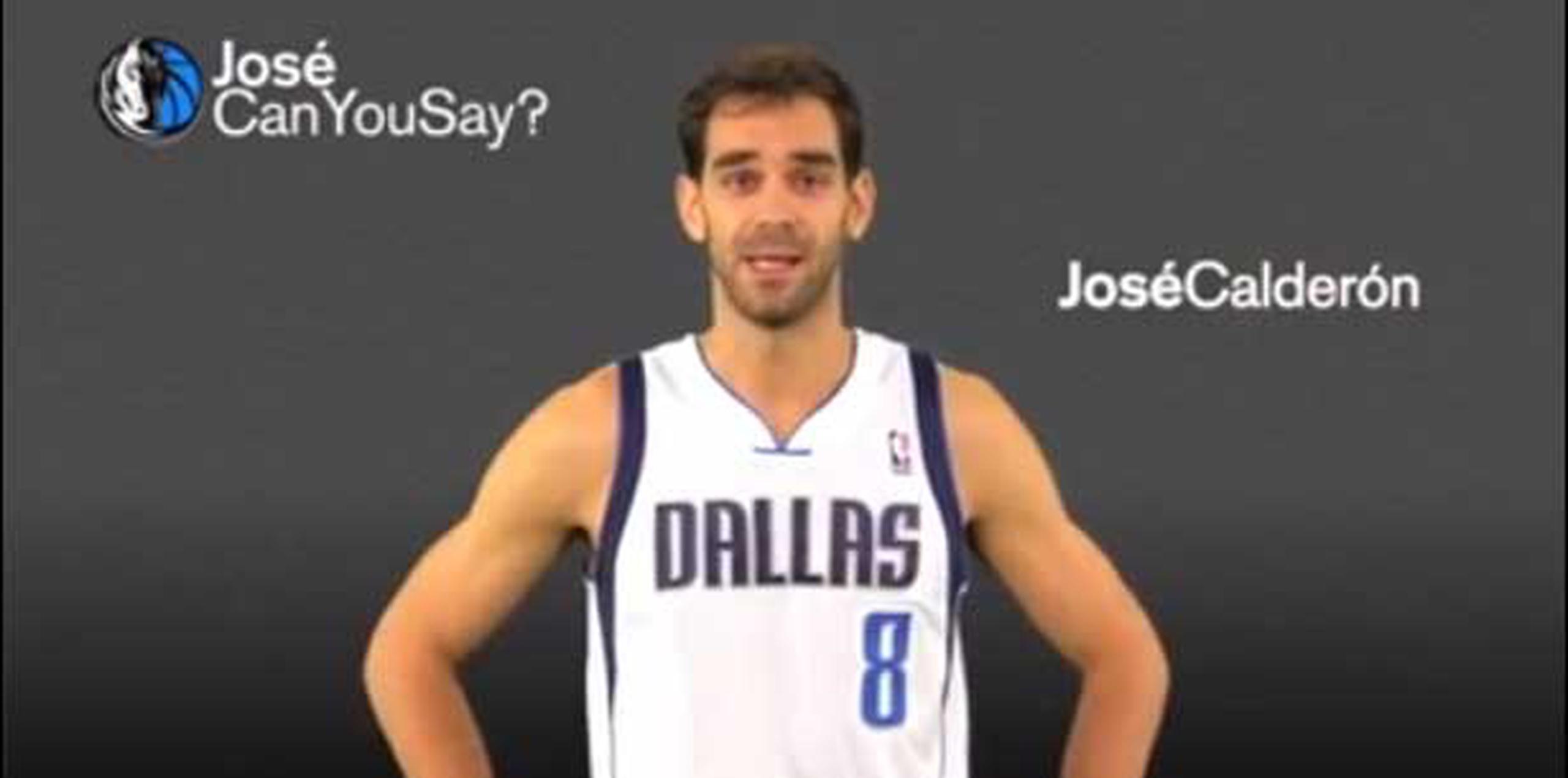 Los Mavericks grabaron un jocoso vídeo en el que se muestra a José Calderón hablando español con varios de sus compañeros de equipo.  (YouTube)
