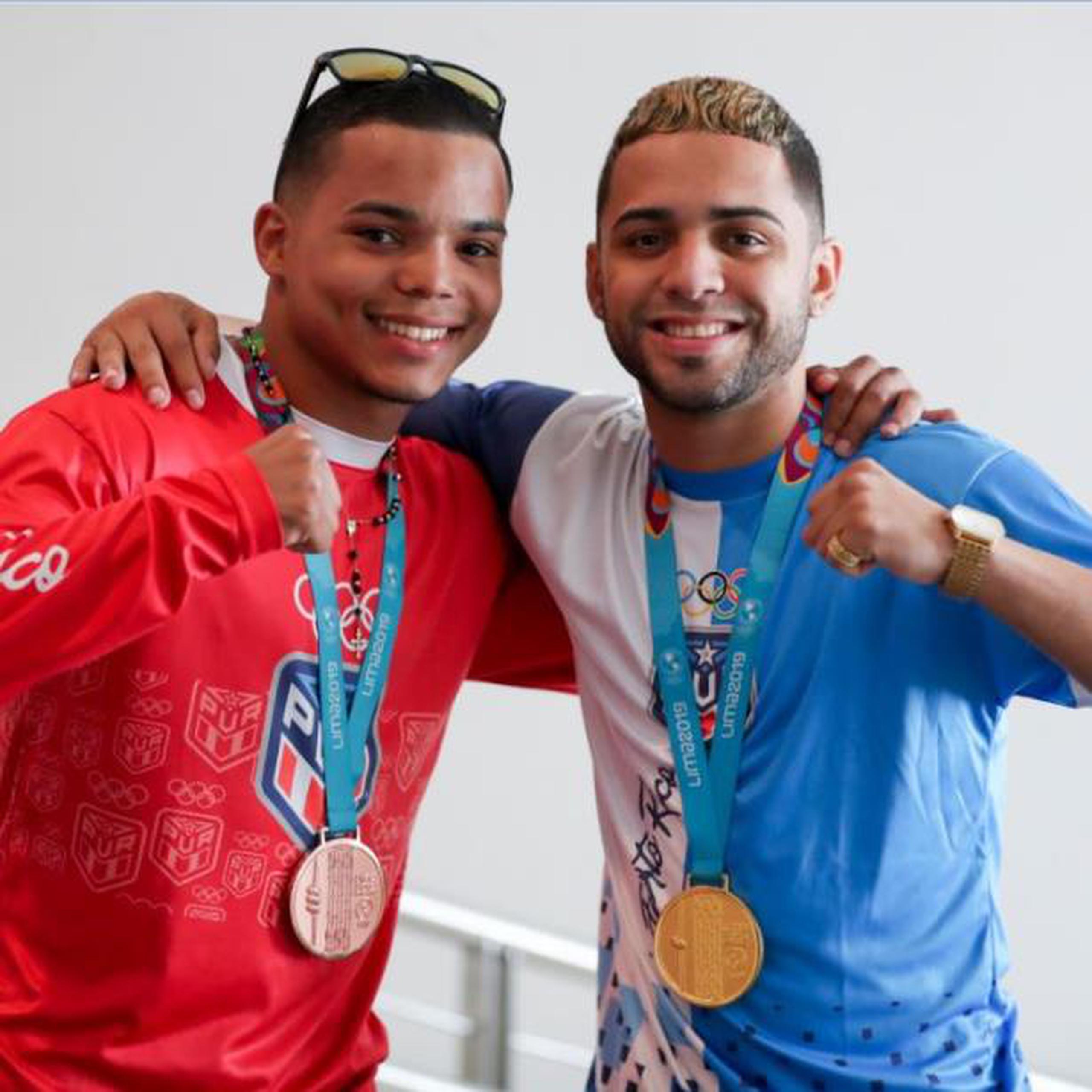 Oscar Collazo y Yankiel Rivera ganaron, respectivamente, medallas de oro y bronce en los Panamericanos Lima 2019. (Suministrada)