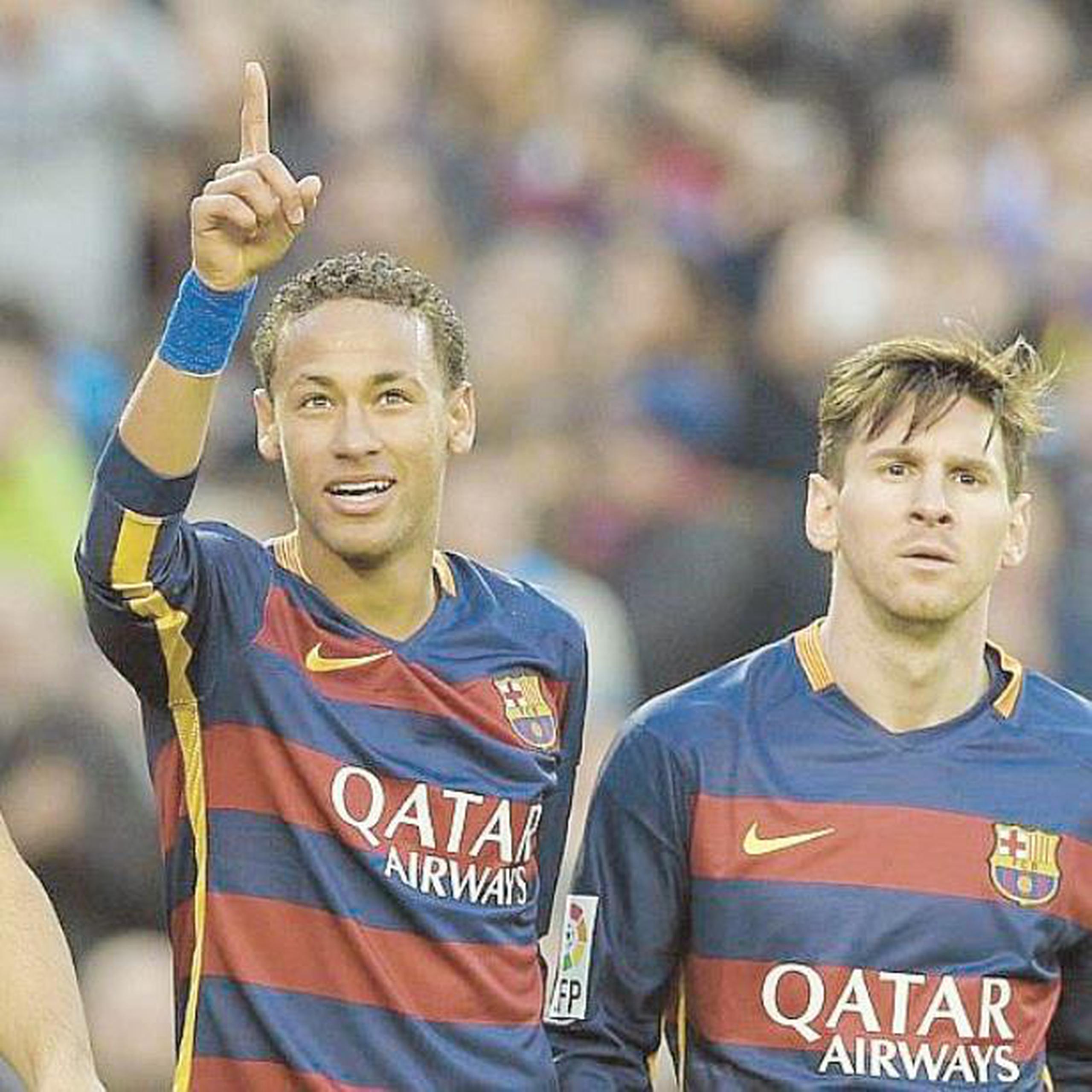 Hace varios años, Neymar y Messi vistieron los colores del Barcelona. (AFP)