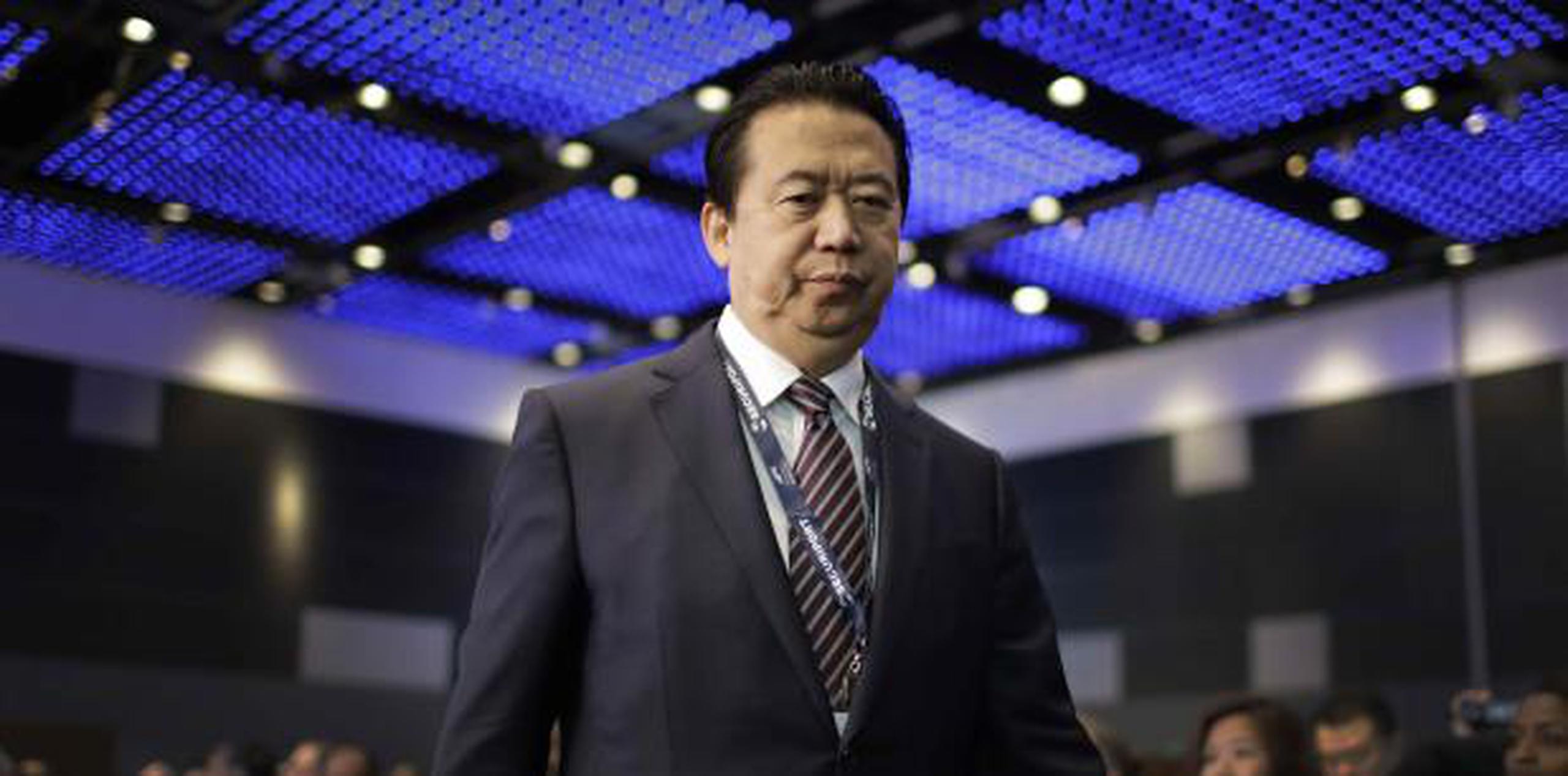 El mandato de Meng Hongwei termina en 2020. (AP)