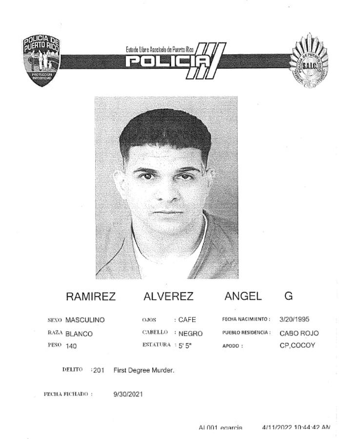 Las autoridades buscan a Ángel G. Ramírez Álvarez quien se cortó el grillete electrónico en la cancha de un plantel en Cabo Rojo. Para confidencias llame al (787) 343-2020.