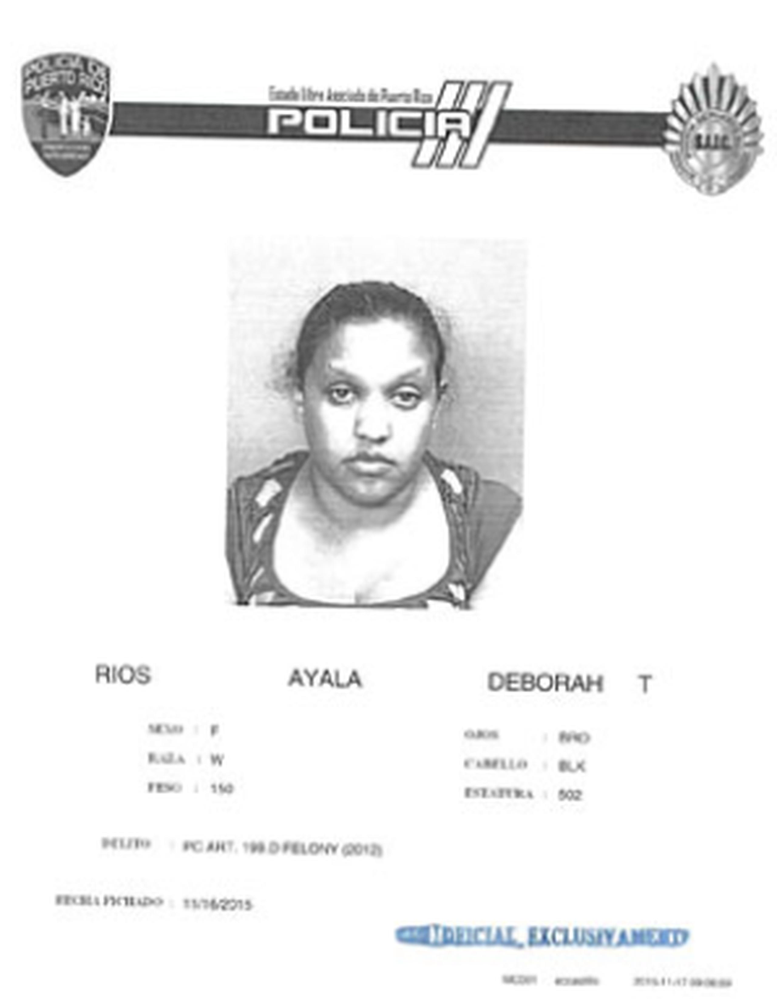 La acusada, identificada como Deborah Ríos Ayala, quedó en libertad tras prestar una fianza de $1,000.  (Archivo)