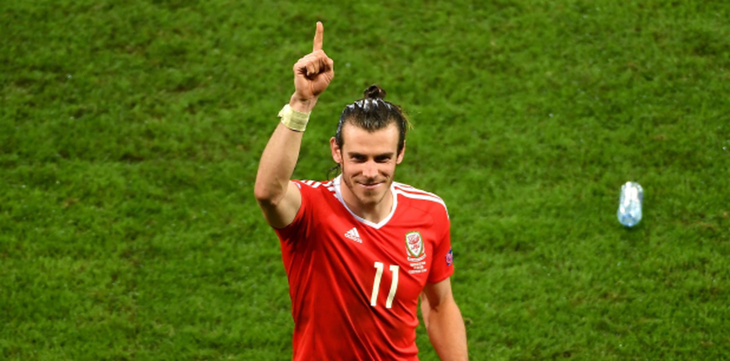 Gareth Bale celebra el pase a semifinales. (Prensa Asociada)