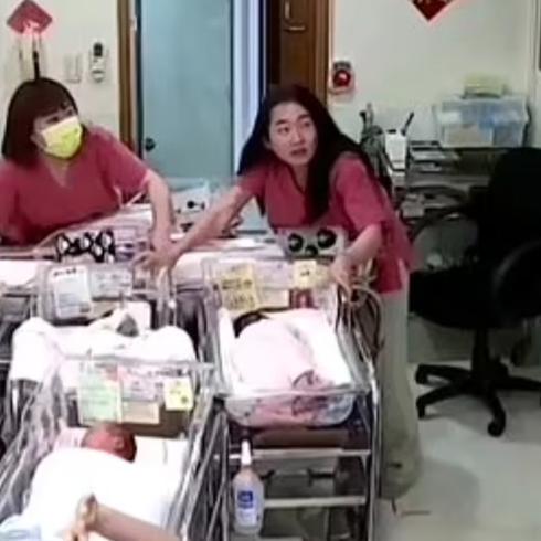 12 bebés son salvados por enfermeras durante terremoto en Taiwán