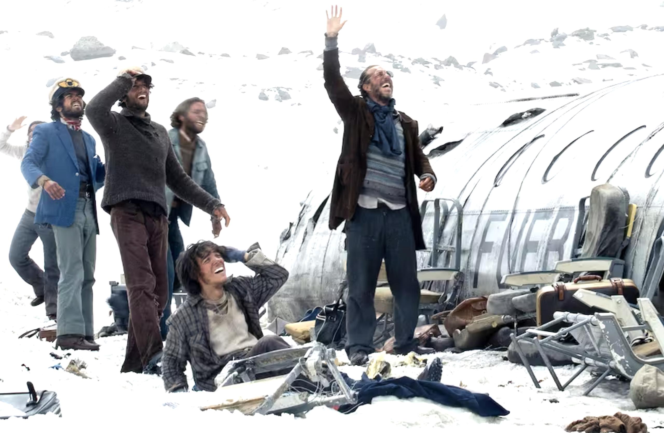 Escena del filme "La Sociedad de la Nieve".