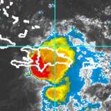 Erika se mueve gradualmente hacia el interior sobre Haití