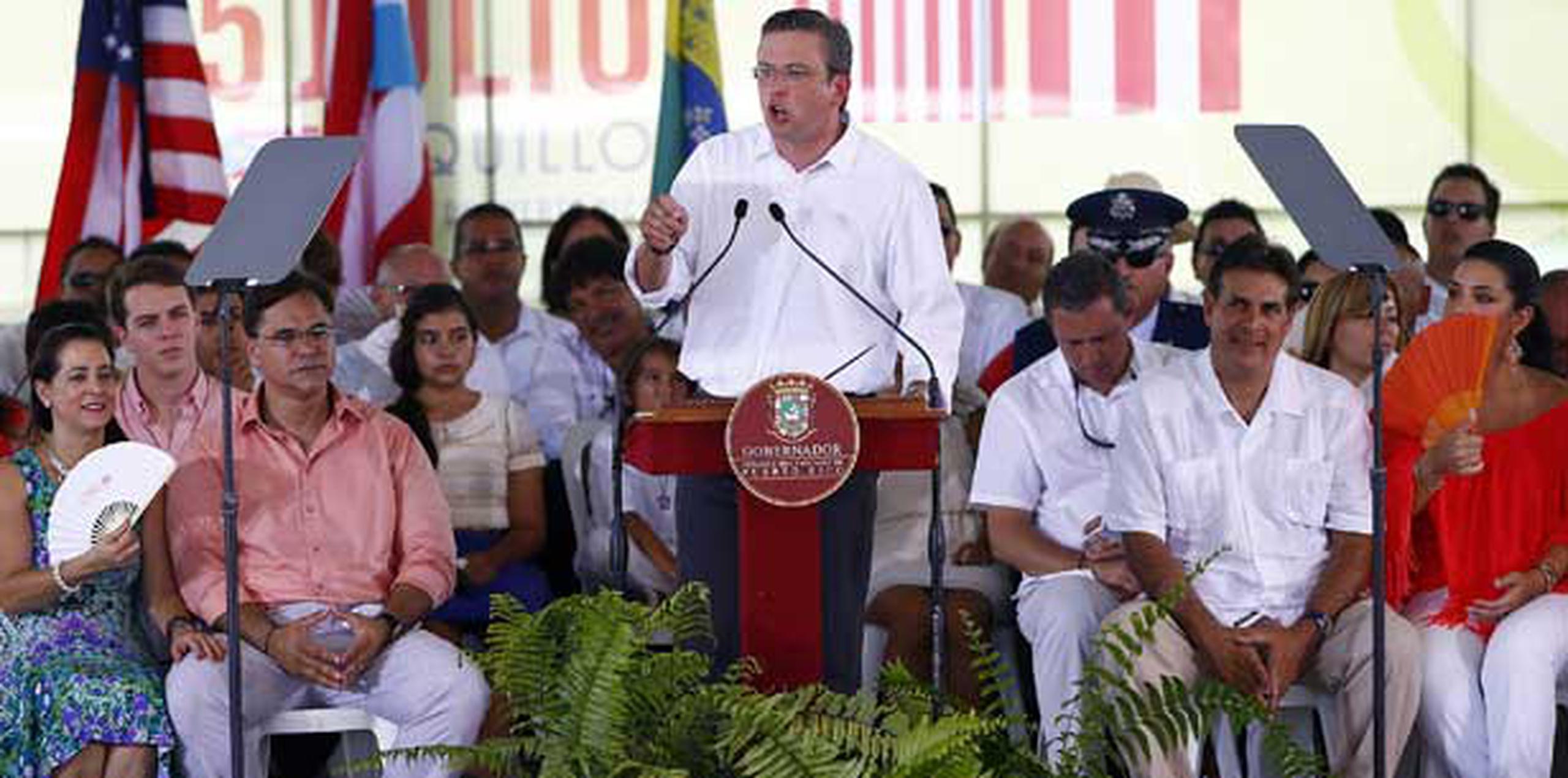 El gobernador Alejandro García Padilla se dirigió a los presentes.  (tony.zayas@gfrmedia.com)