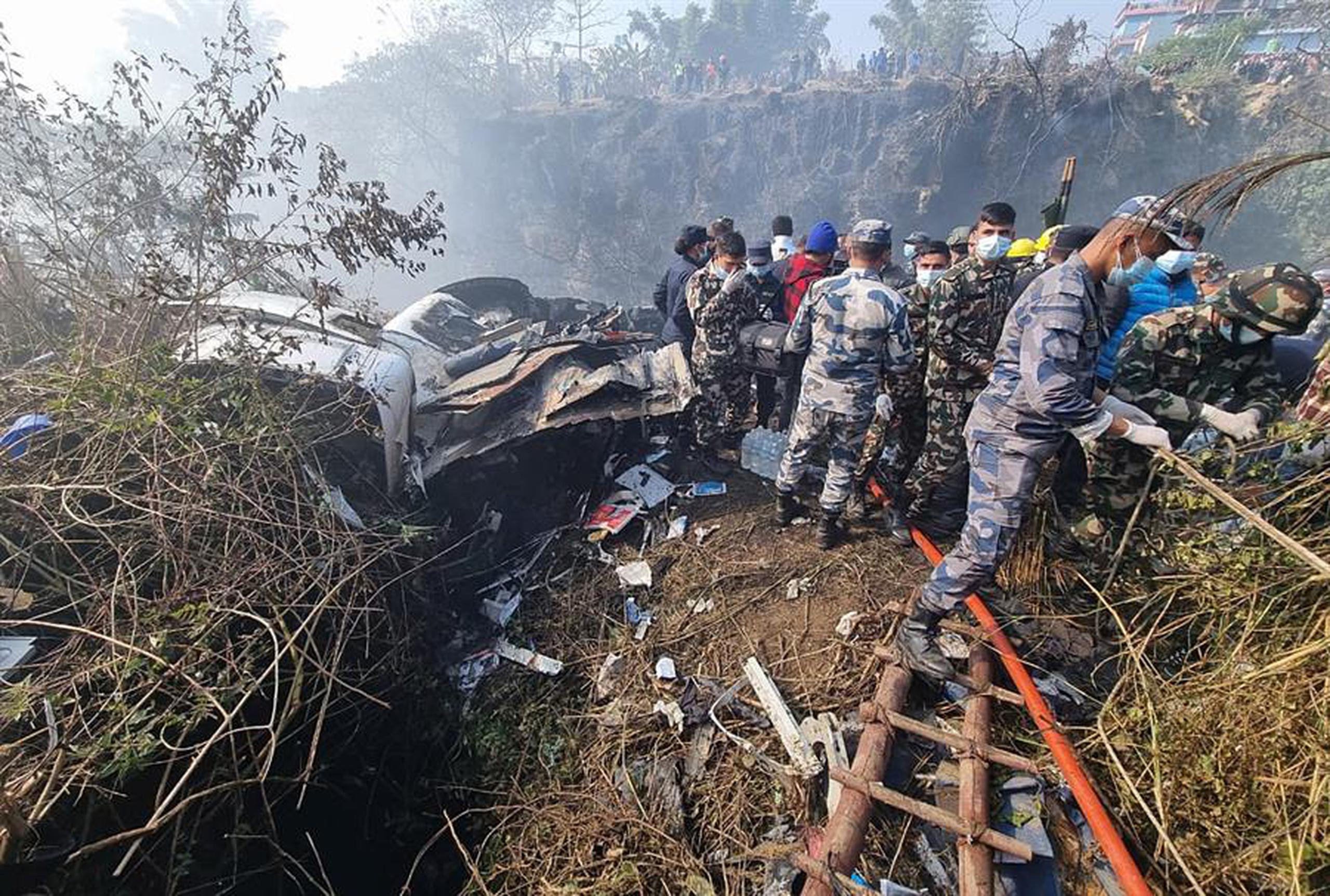 Lugar del centro de Nepal en el que se ha estrellado un avion de Yeti Airlines con más de setenta pasajeros y al menos una veintena de muertos.
