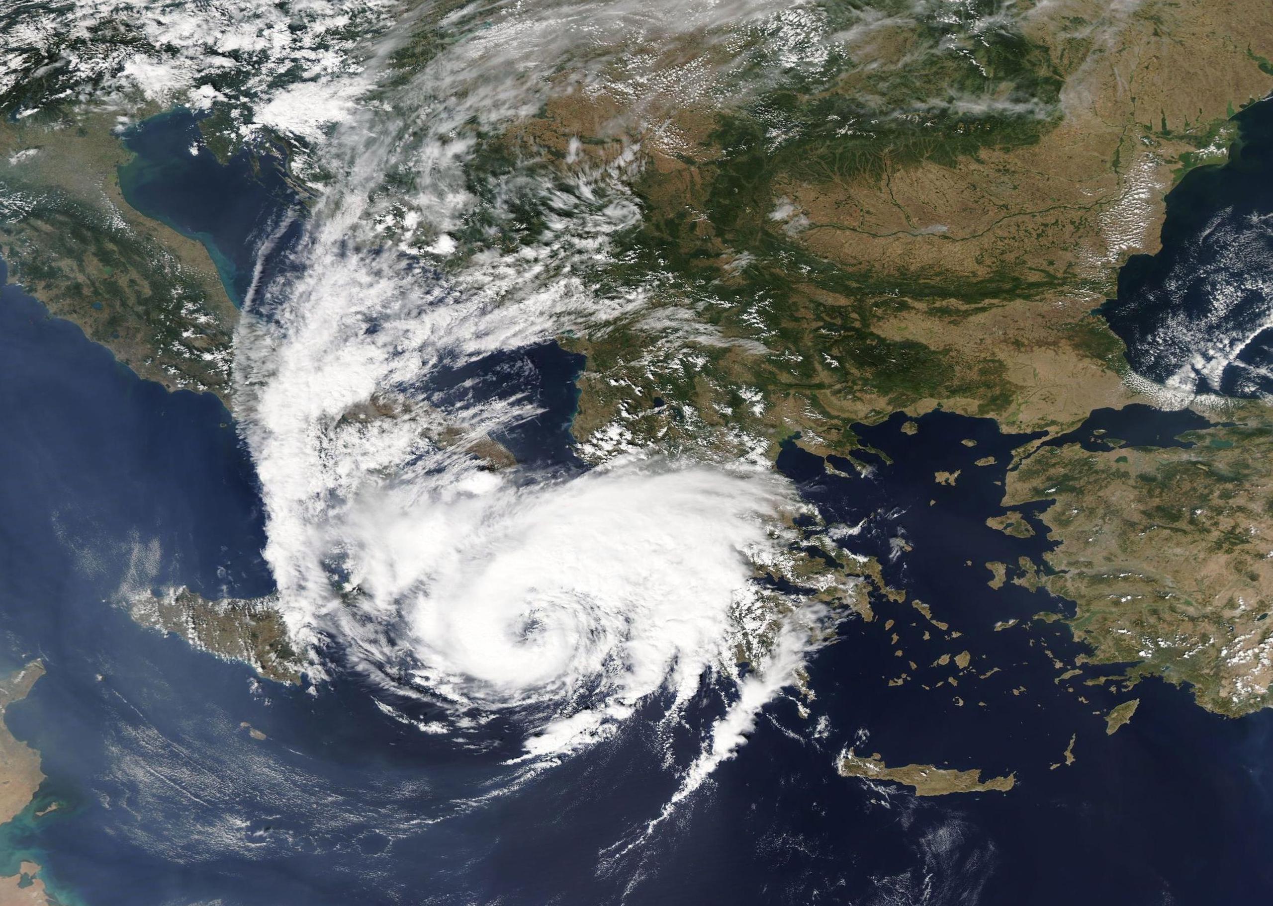 Imagen del ciclón Ianós.