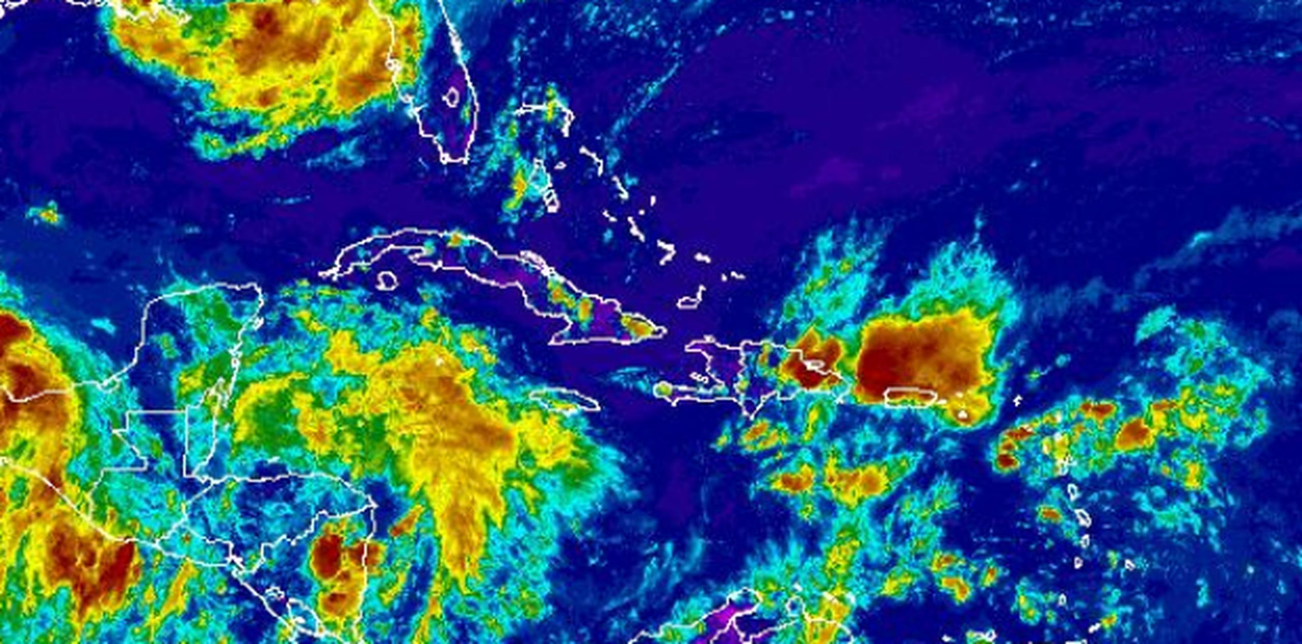 Las lluvias irán extendiéndose hacia el resto del territorio dominicano a medida que la onda se mueva hacia el oeste. (NOAA)