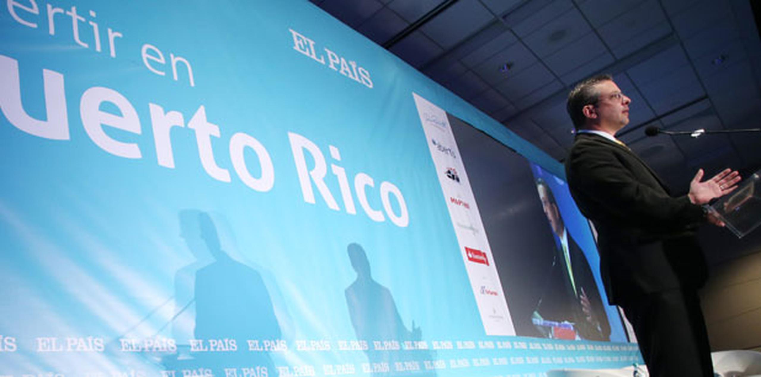 El gobernador participó hoy participó de un foro económico promovido por el periódico español El País en el Centro de Convenciones de Puerto Rico, en Miramar. (vanessa.serra@gfrmedia.com) 
