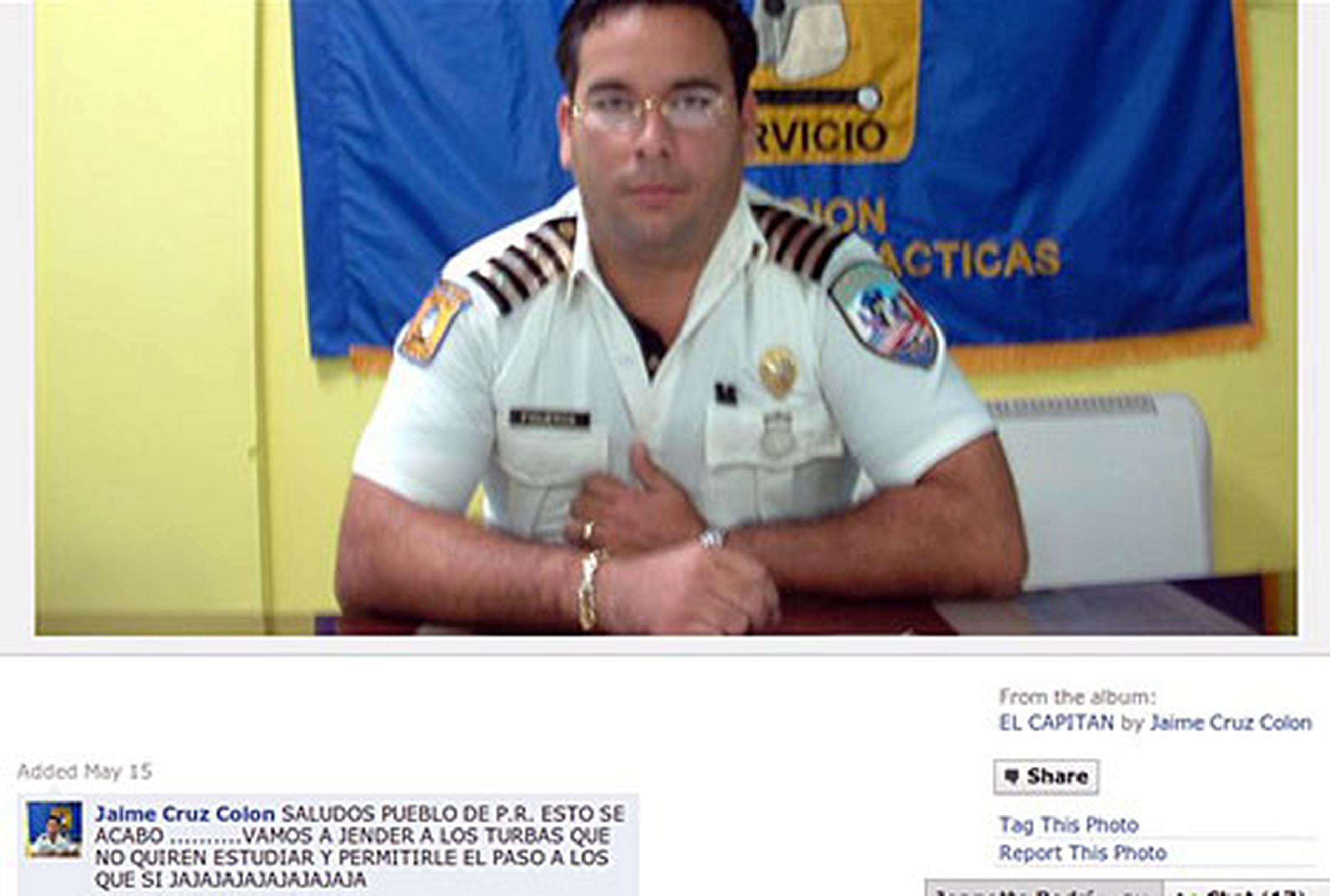 El ahora "realtor" Jaime Cruz Colón asegura que no escribió los estatus en su Facebook.