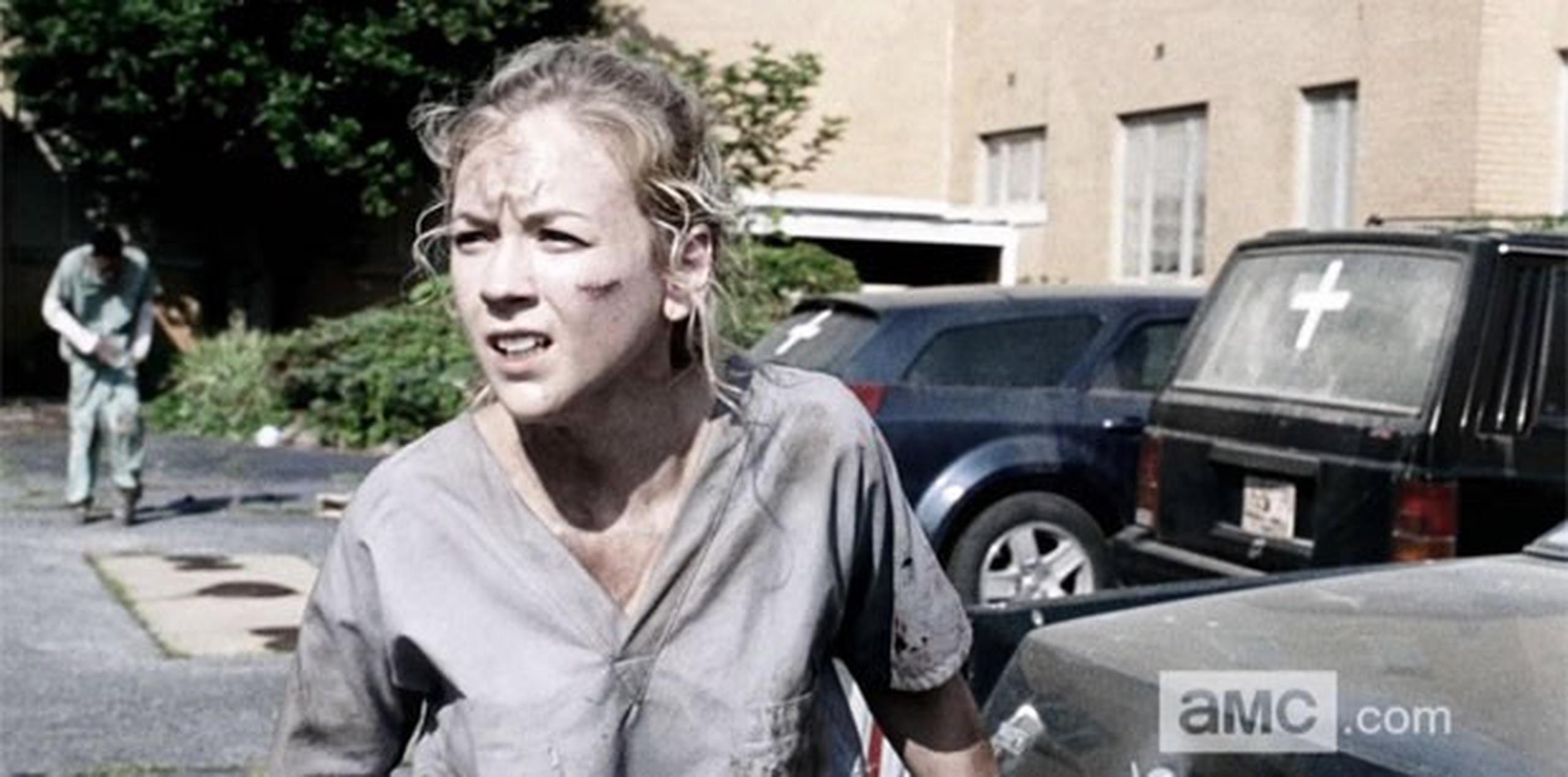 "Beth" decide escapar con “Noah” (un nuevo personaje) por el oscuro sótano  lleno de “walkers”, por supuesto. (AMC)