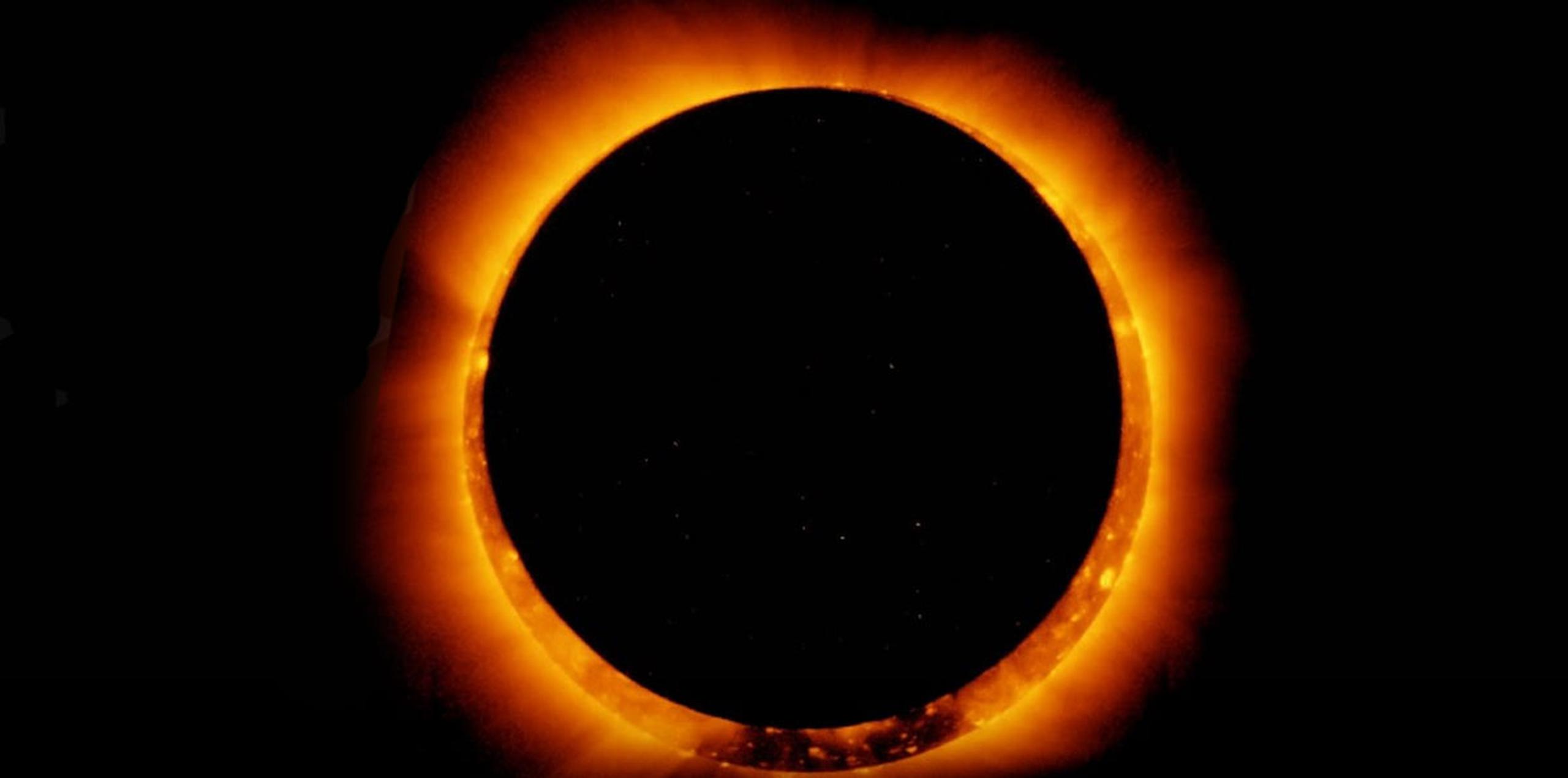 Durante este eclipse solar anular, la luna cubrirá el centro del sol, formando lo que se conoce en astronomía como un “anillo de fuego”.