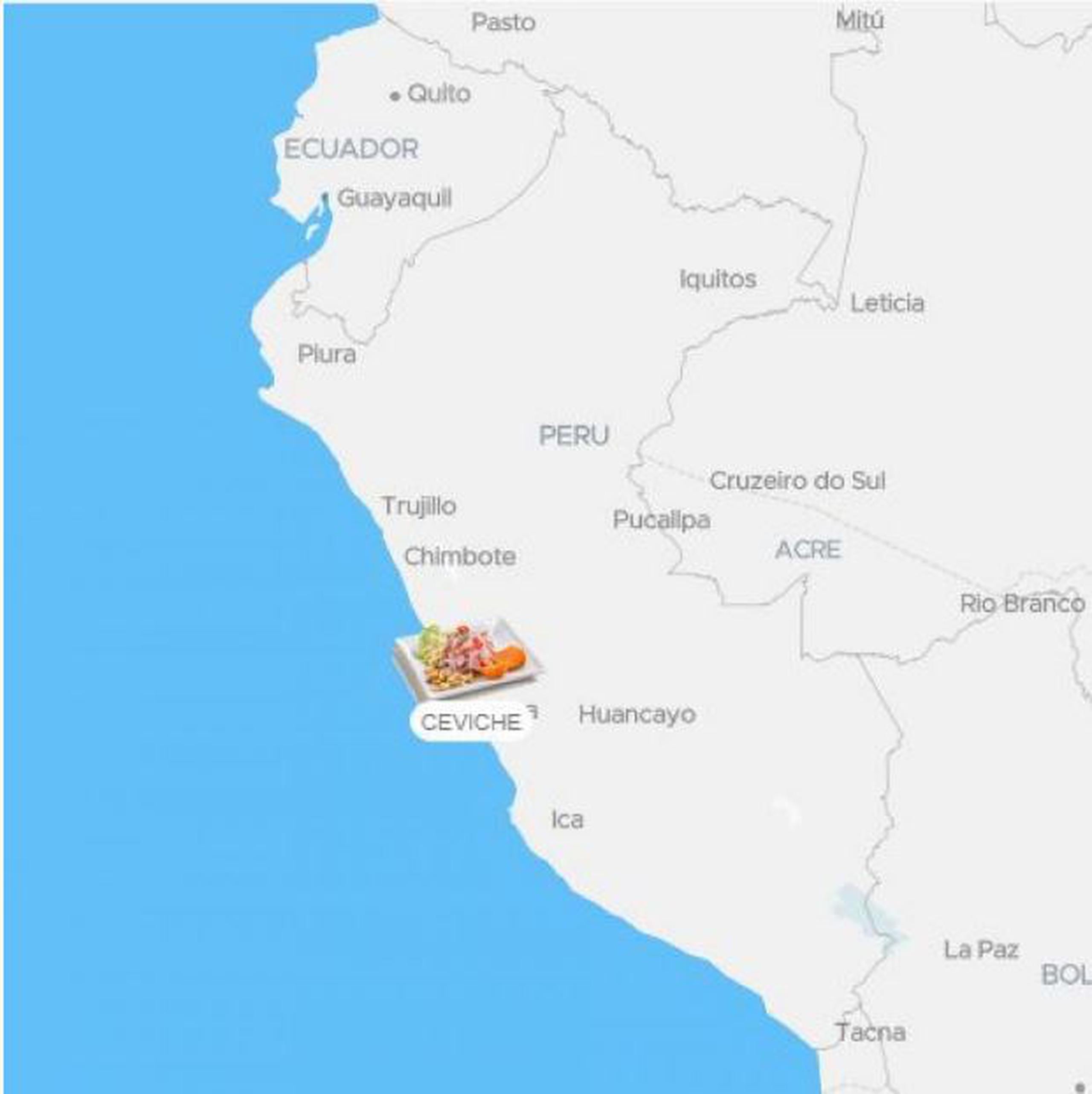 El ceviche peruano incluido en el top 100 del Taste Atlas. (Captura)