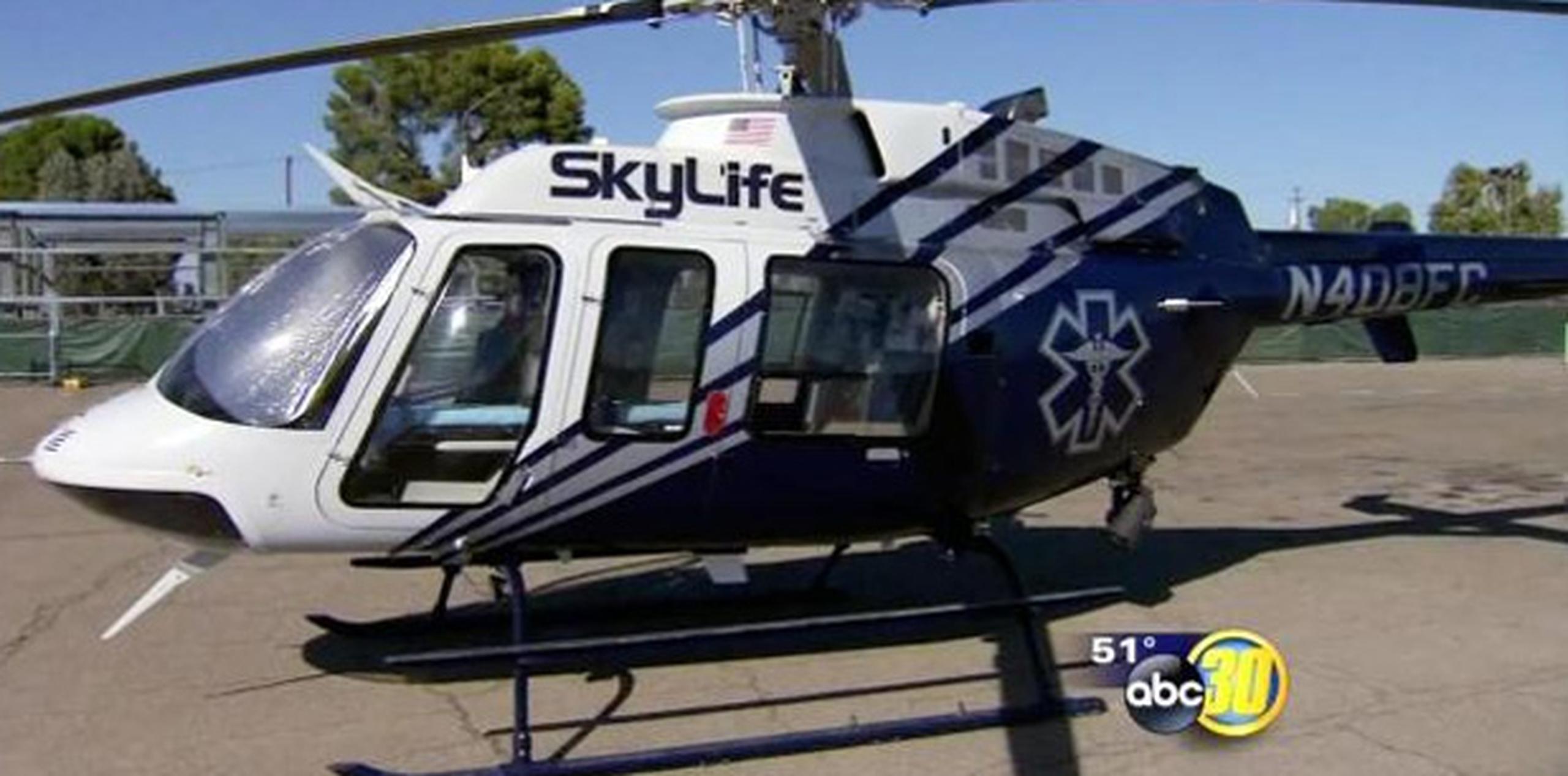 A bordo de la ambulancia aérea SkyLife viajaban un piloto, una enfermera, un paramédico y un paciente, indicó en una rueda de prensa el director general de American Ambulance Todd Valeri. (abc)