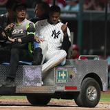Oscar González, de los Yankees, sufrió fractura orbital durante juego ante los Diablos Rojos