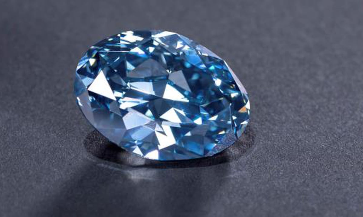 Descubren un excepcional diamante azul de