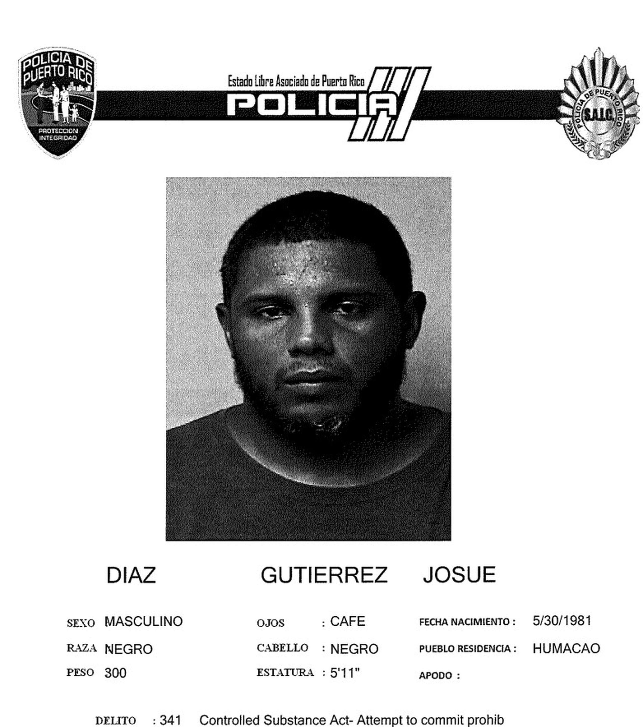 Ficha de Josué Díaz Gutiérrez.