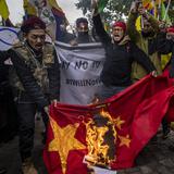 Tibetanos protestan contra los Juegos de Beijing en India