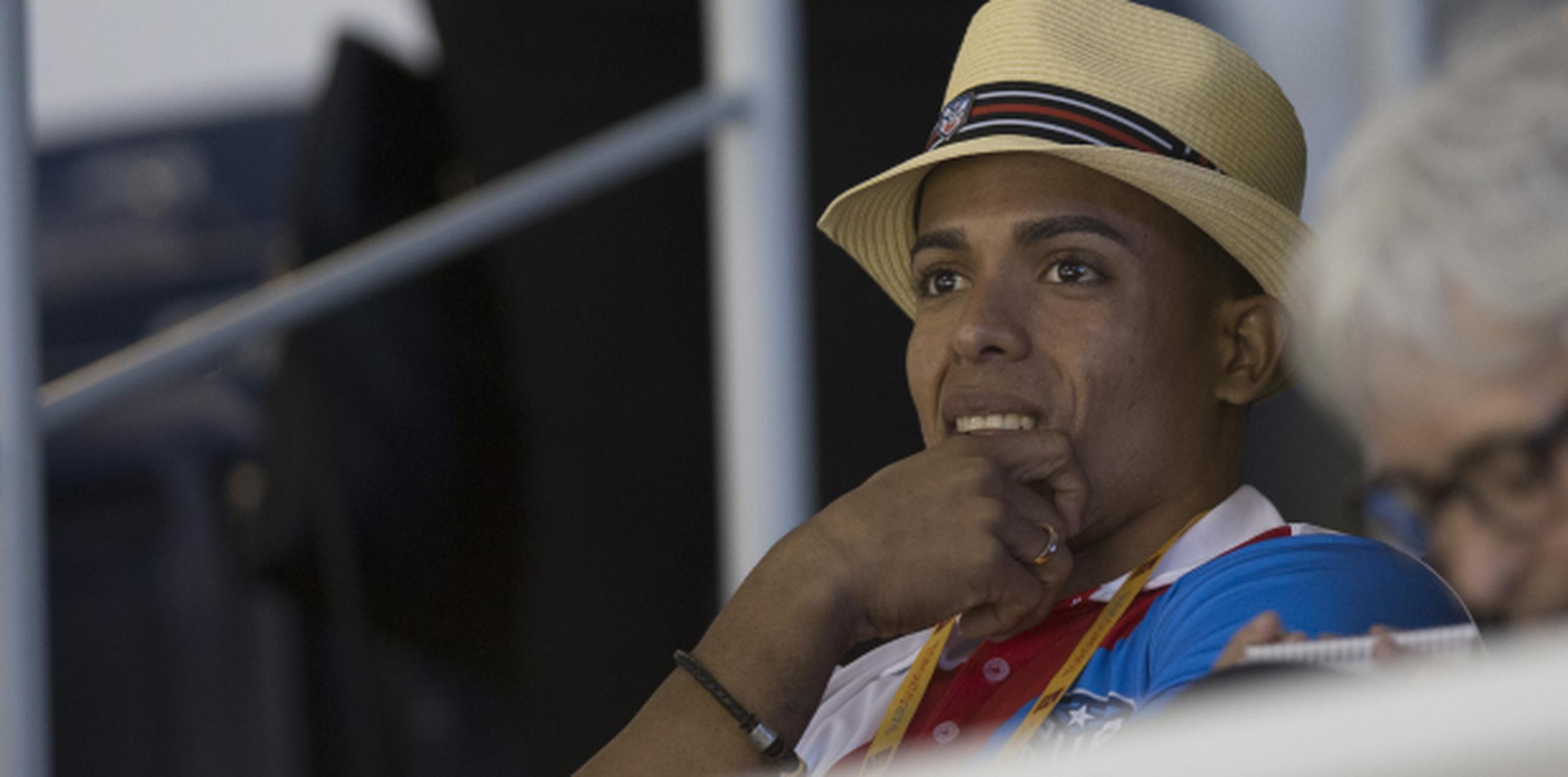 Luis Rivera fue ayer el abanderado de la delegación boricua en TORONTO 2015, pero no pudo participar en los Panamericanos por una lesión en su bíceps izquierdo.
(xavier.araujo@gfrmedia.com)
