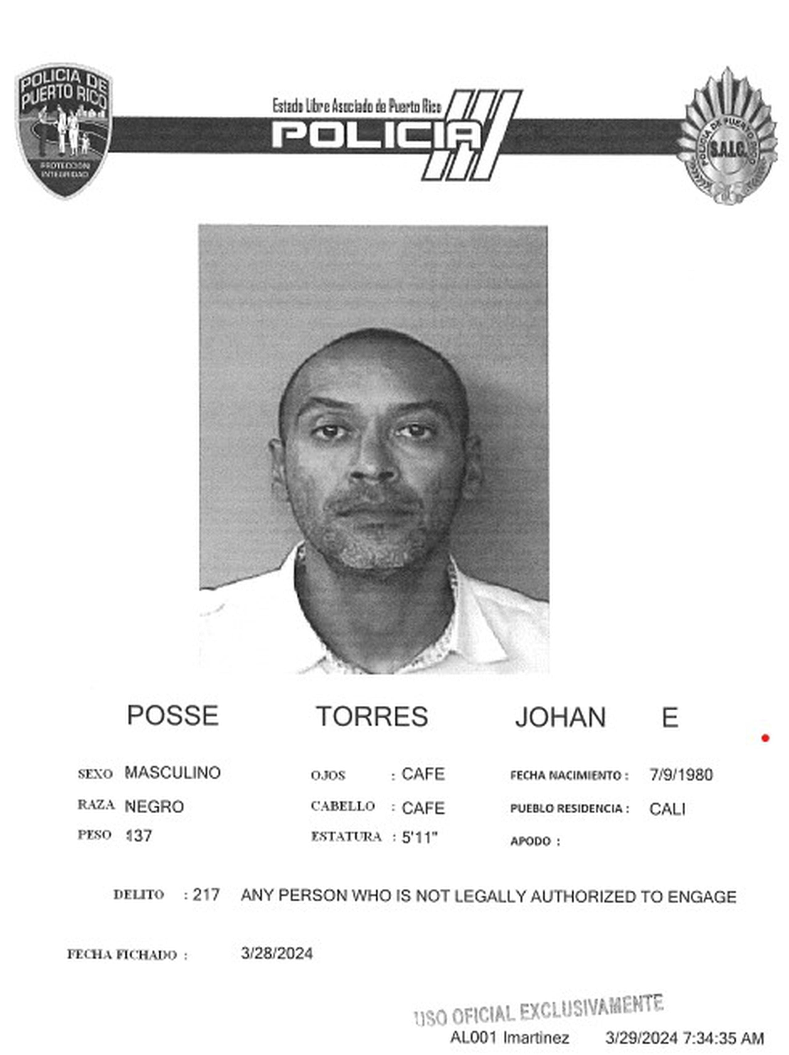 Ficha de Johan E. Posse Torres