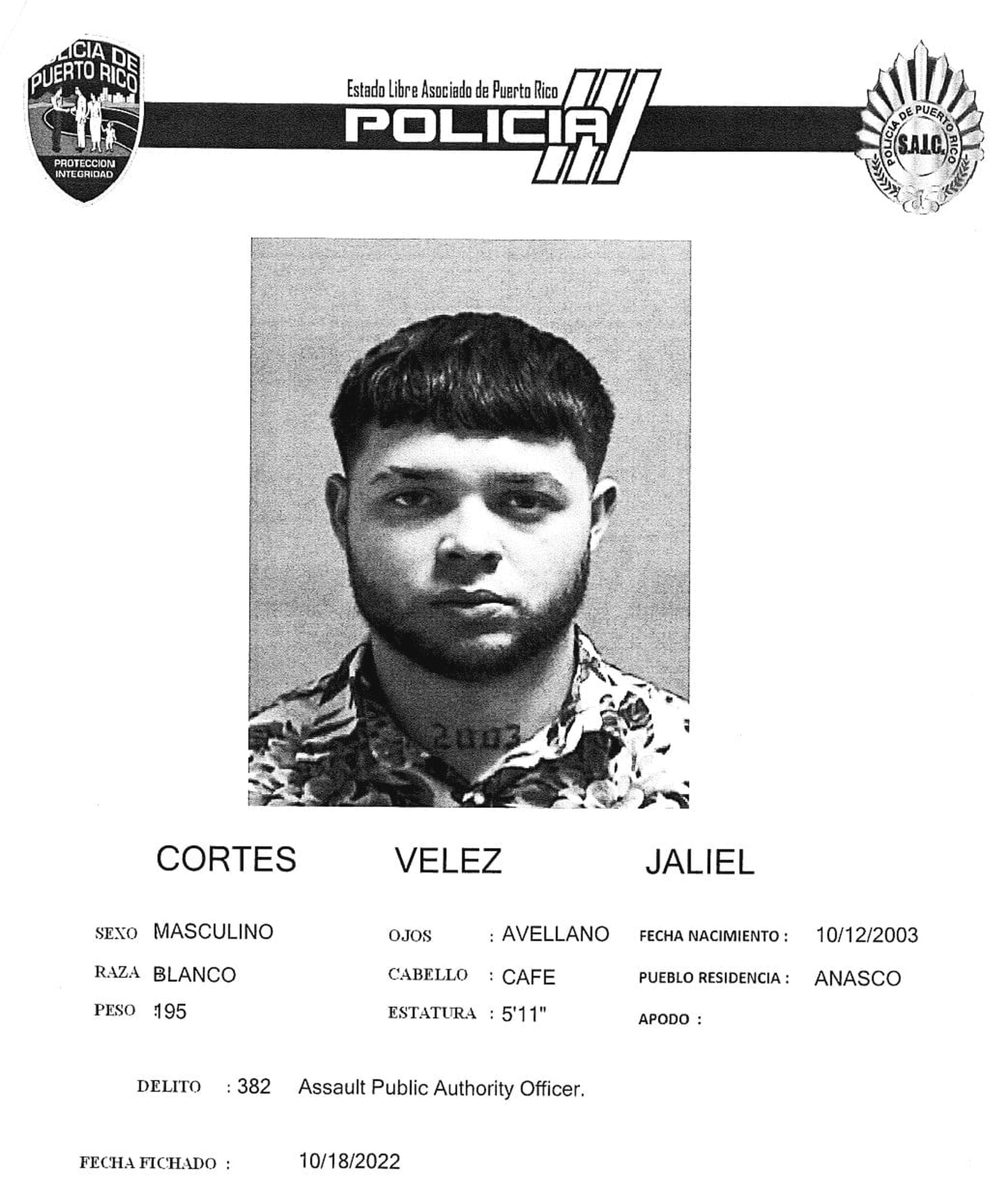 Jaliel Cortés Velez fue encontrado muerto en su celda del Complejo Correccional (Las Cucharas) sargento Pedro Joel Rodríguez Matos, en Ponce.