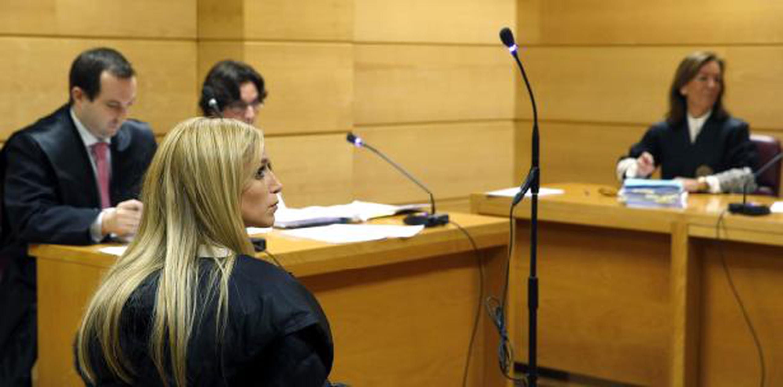 En la foto, Áurea Vázquez en la Corte Nacional de Madrid. (Archivo)