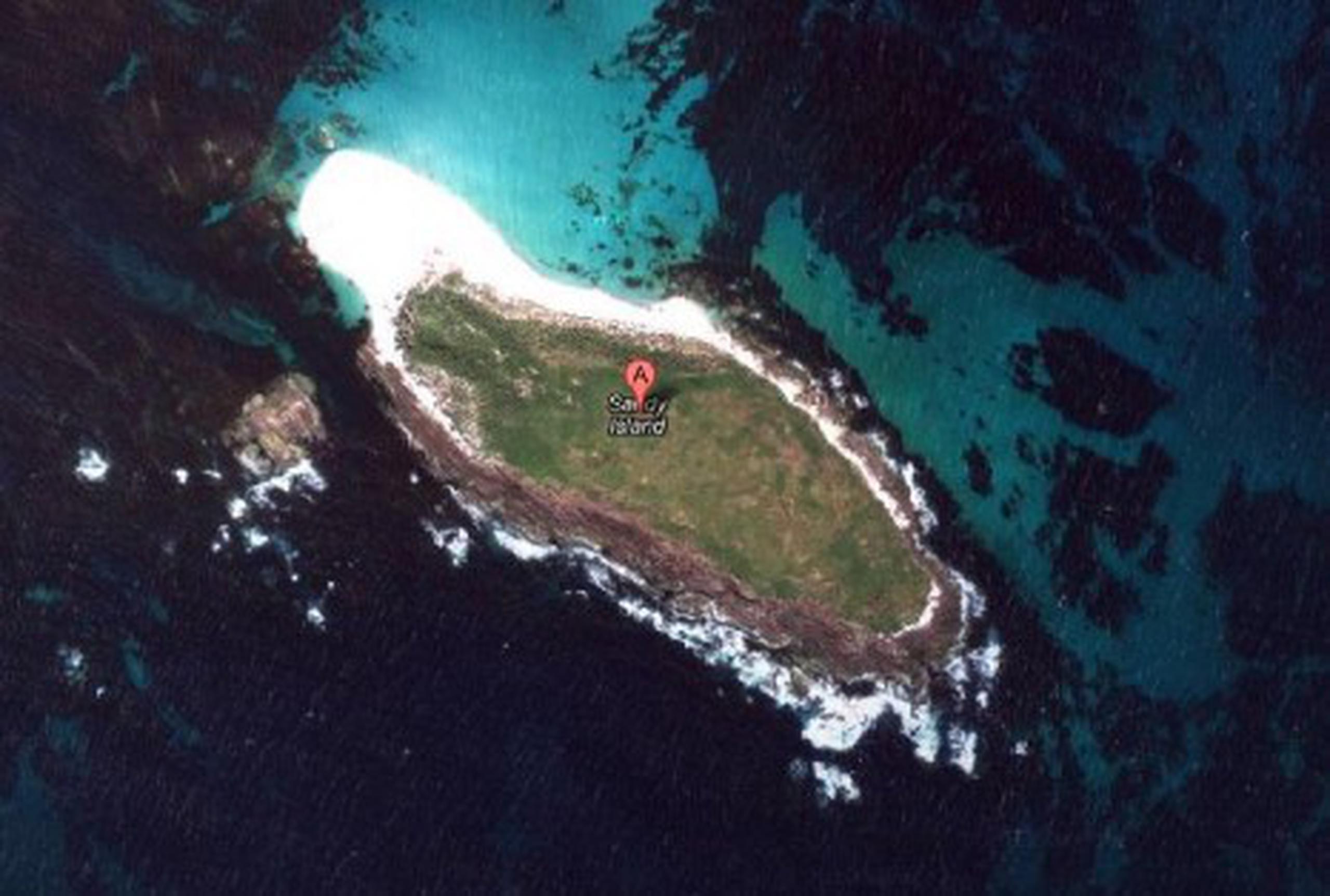 La supuesta isla, que debería estar entre Australia y Nueva Caledonia, aparece incluso en el programa cartográfico Google Earth con el nombre de Sandy, según el diario. (Google Maps)
