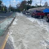 Reabren tramo de carretera en Gurabo cerrado por derrame de cemento 