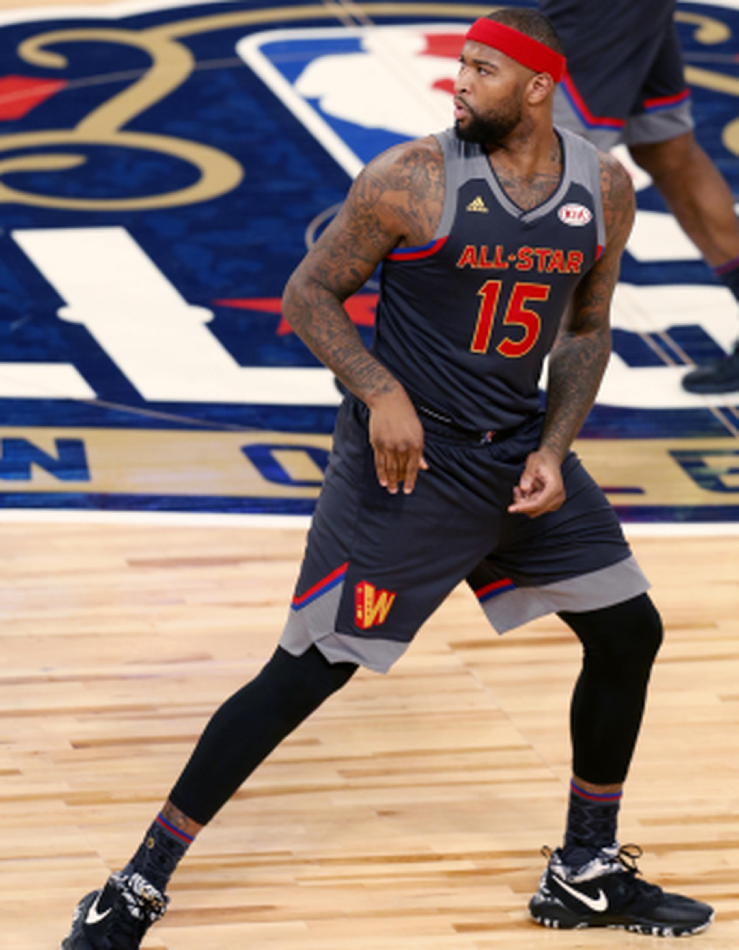 DeMarcus Cousins participó el domingo en la noche del Juego de Estrellas de la NBA, como integrante del equipo de la Conferencia del Oeste. (AP / Max Becherer)