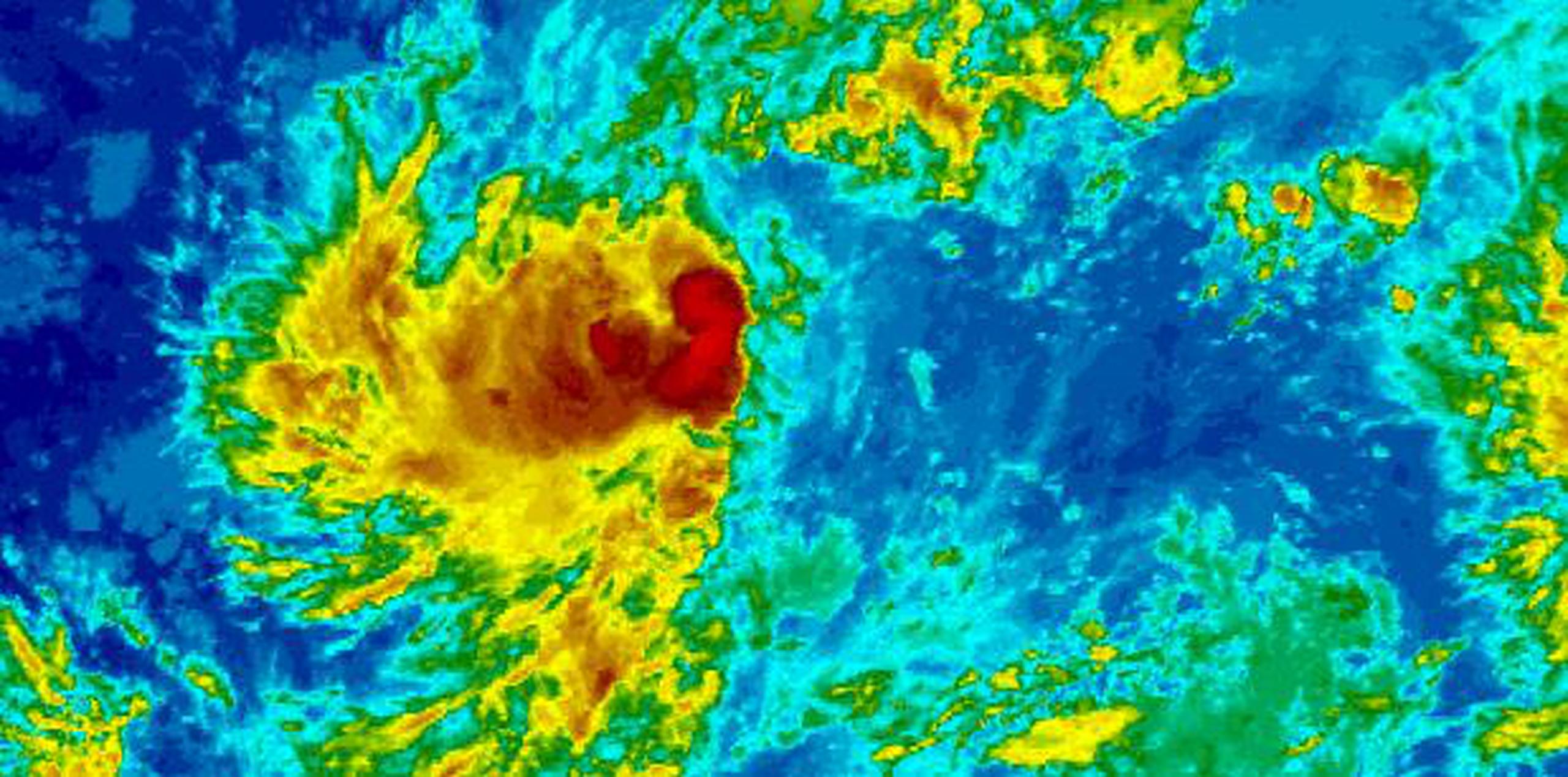 Imagen de satélite de la novena depresión tropical de esta temporada de huracanes en el Atlántico. (NOAA)