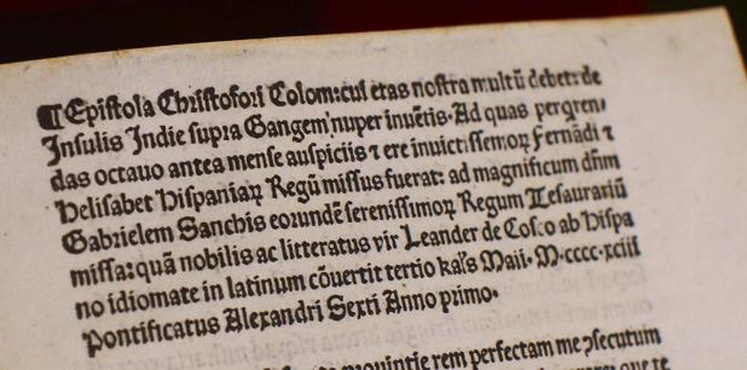 Copia en latín del impresor Stephan Plannck en Roma. (AP)