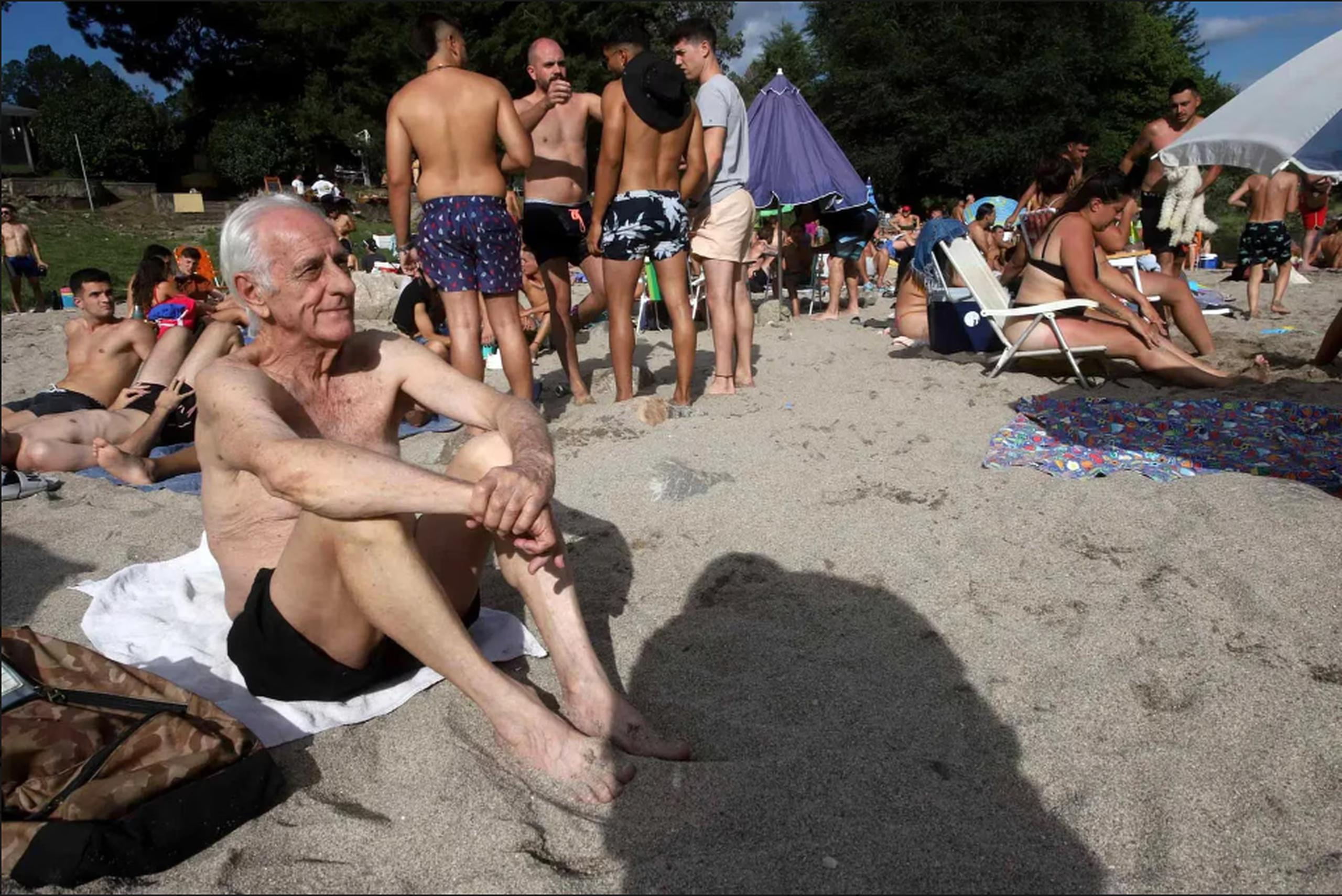 La playa del balneario Miami en Santa Rosa de Calamuchita en Argentina, donde Alberto Frascaroli practica clavadismo, ubica a 15 minutos de su casa.