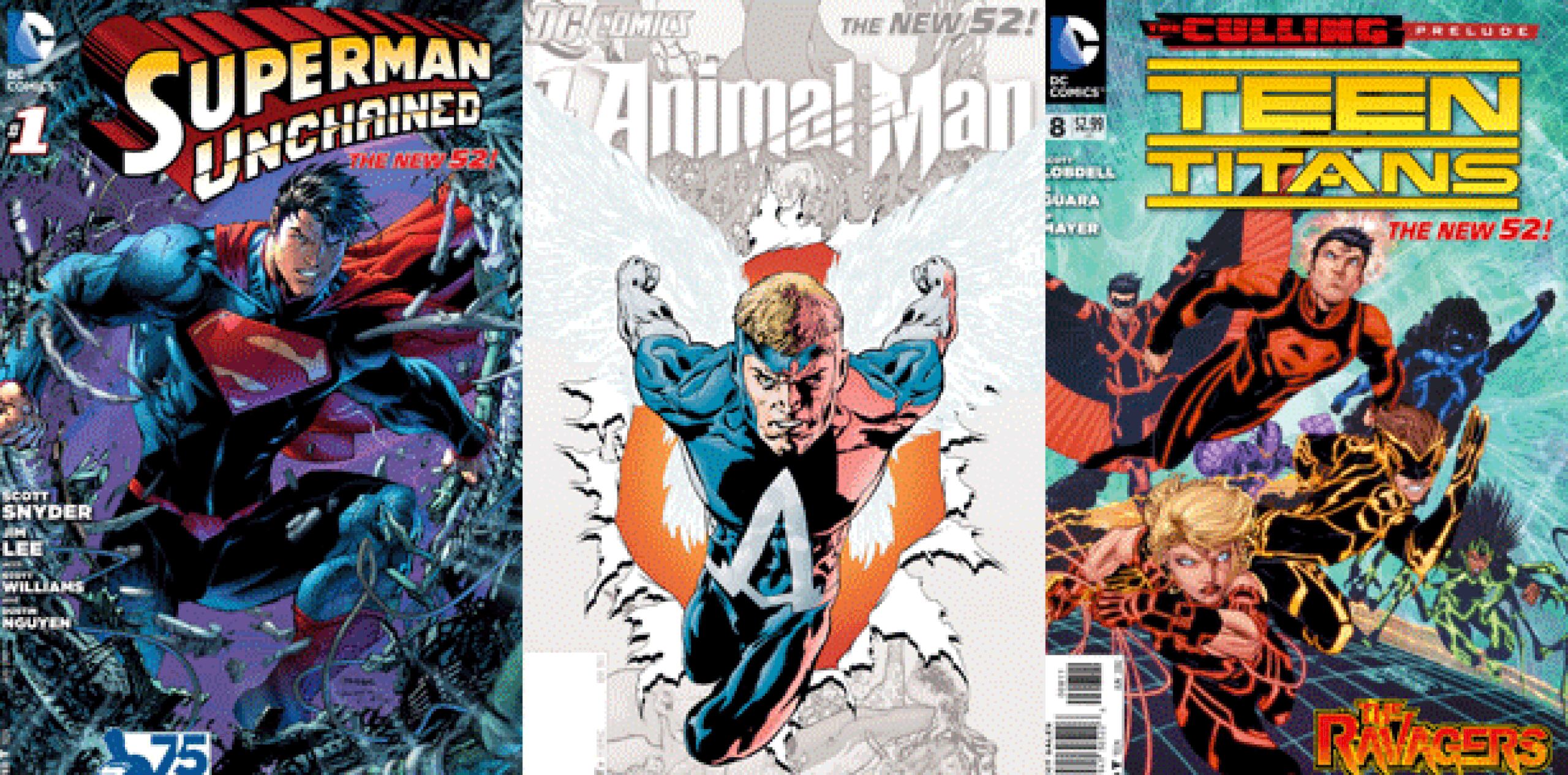 Las series Superman Unchained, Animal Man y Teen Titans concluirán en los próximos meses.