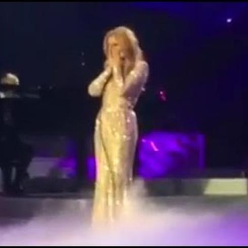 Celine Dion se conmueve al cantar "Sola otra vez"