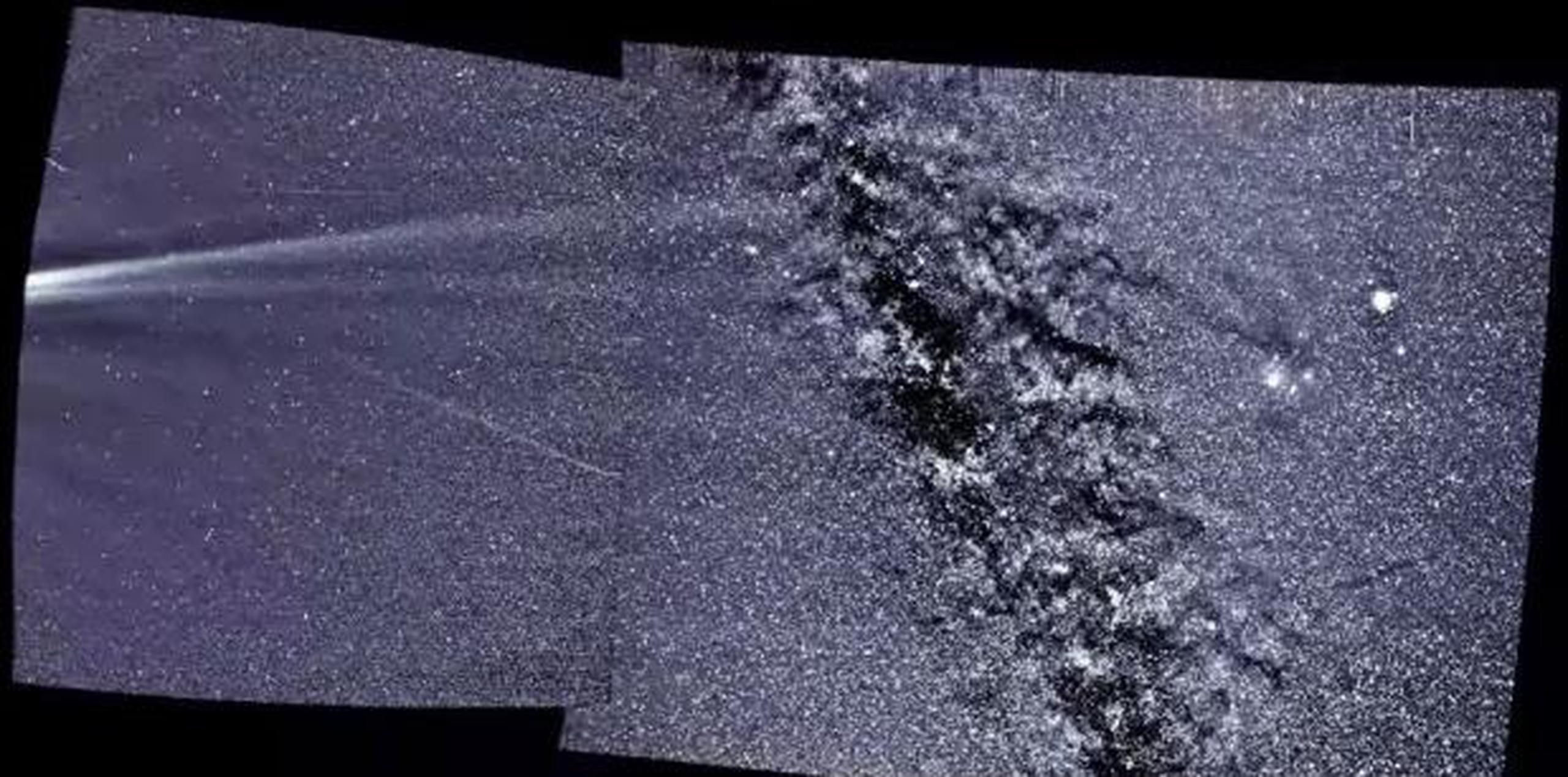 El instrumento WISPR de la sonda Parker Solar Probe capturó imágenes del viento solar a medida que salen del Sol. (NASA / Naval Research Laboratory / Parker Solar Probe)