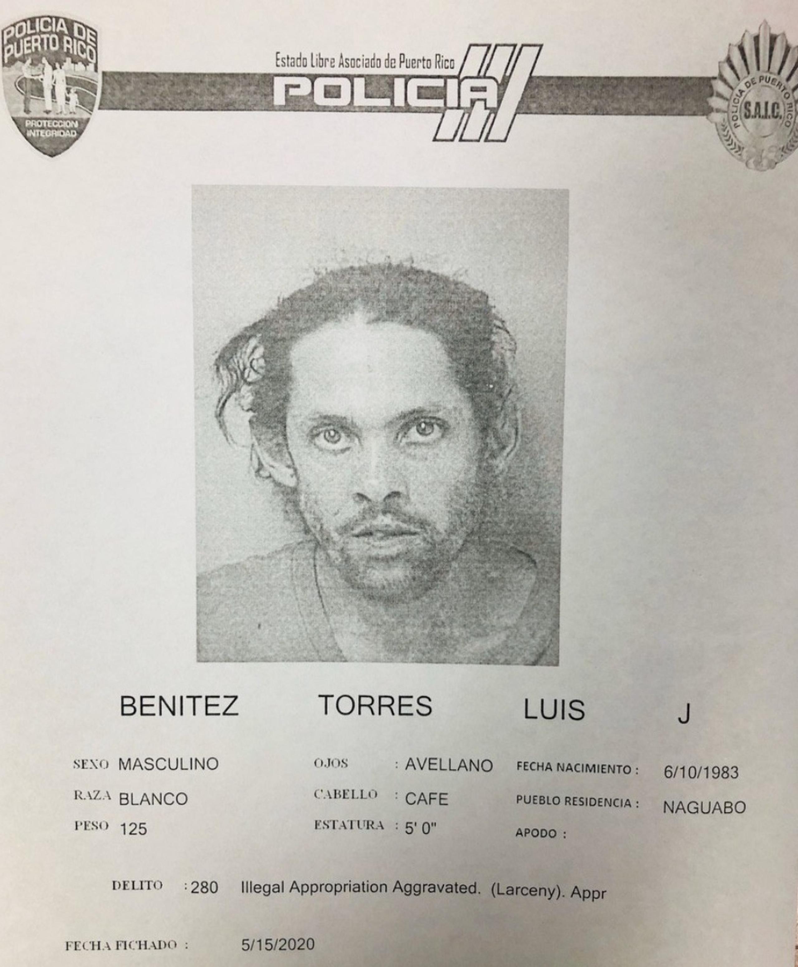 Ficha de Luis J. Benítez Torres.